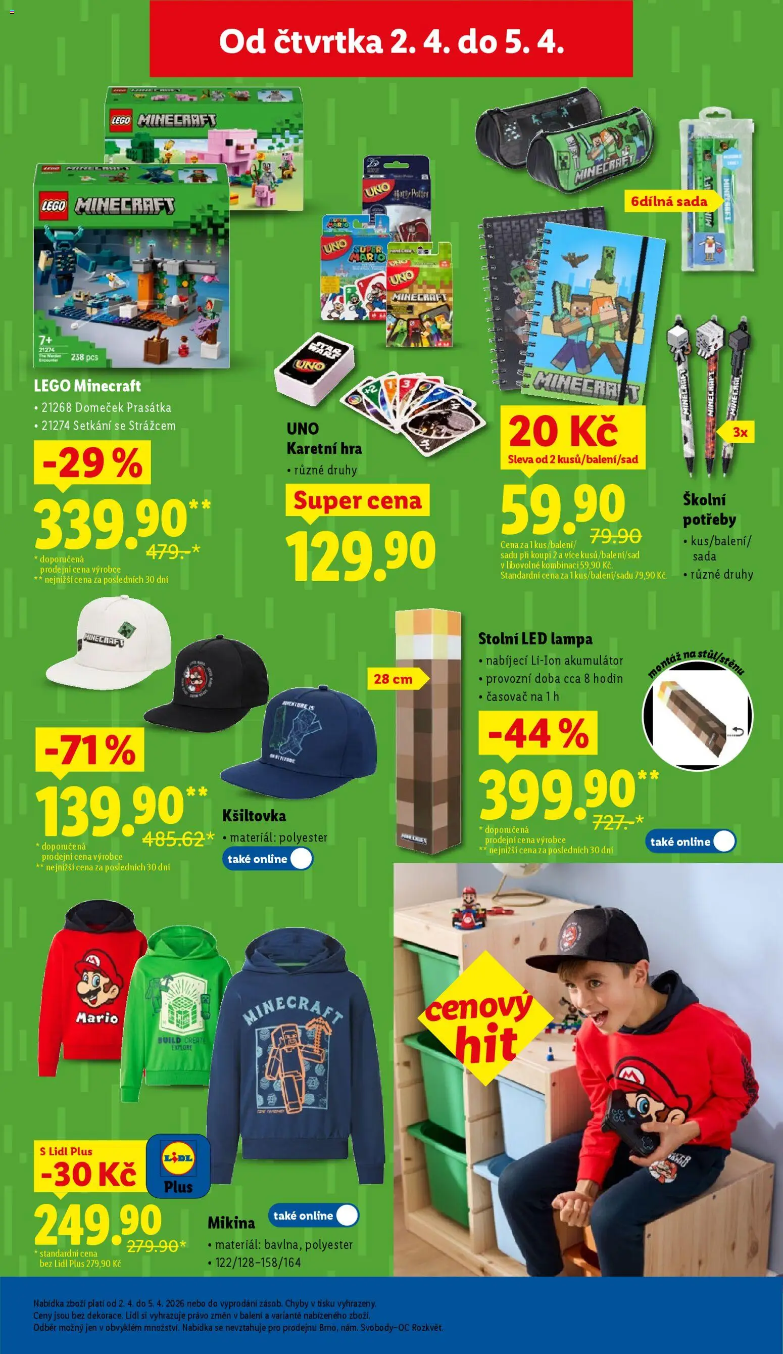 Lidl leták - Spotřební zboží od 30.03.2026 | Strana: 19 | Produkty: LEGO, Hra, Časovač, Školní potřeby