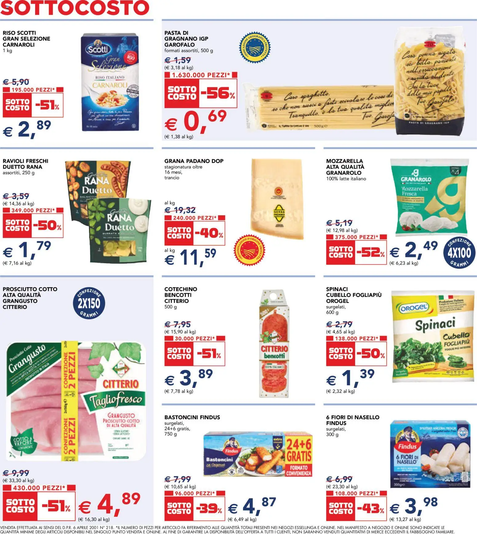 Volantino Esselunga S del 07.11.2025 | Pagina: 3 | Prodotti: Latte, Spinaci, Ravioli, Nasello