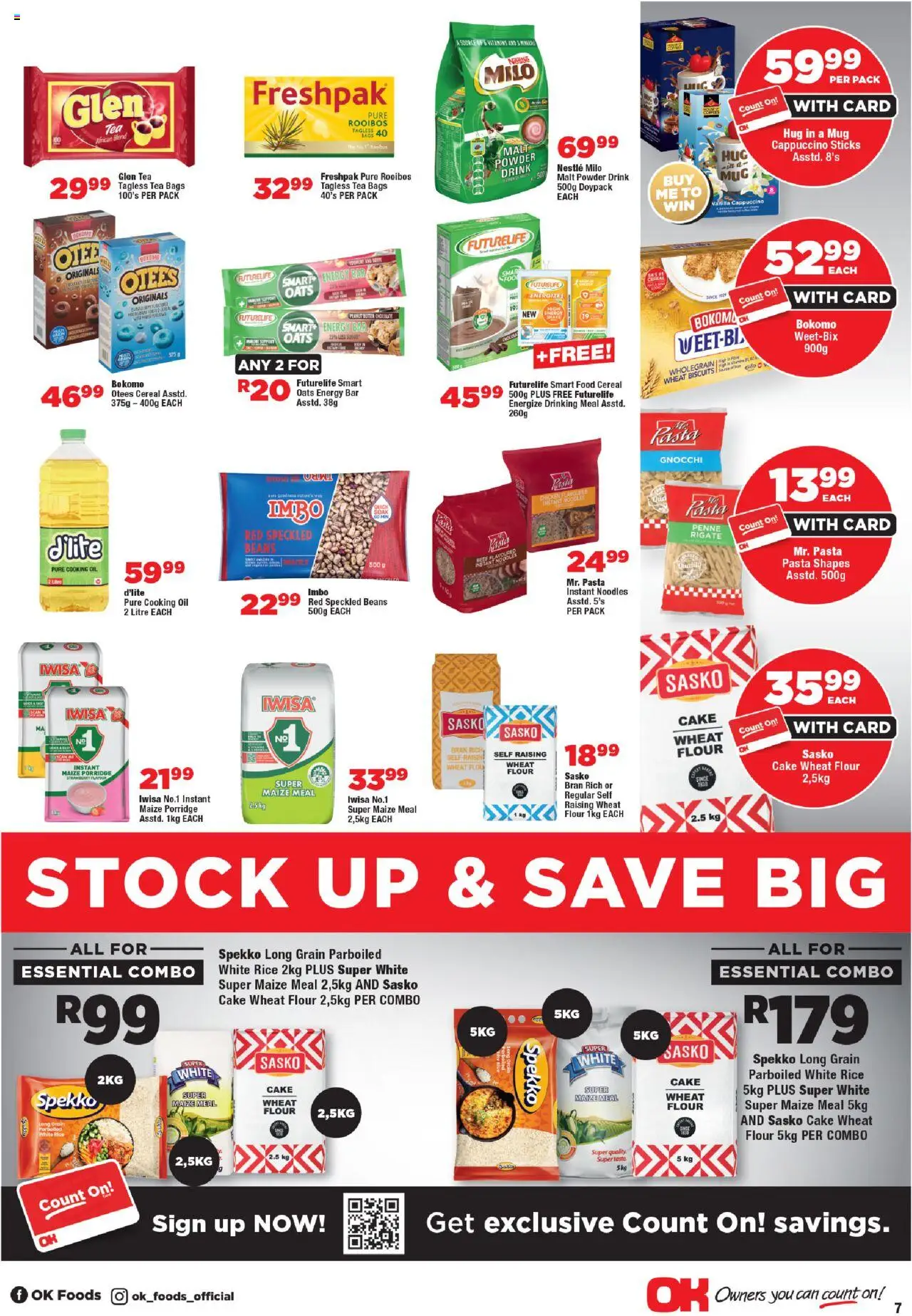 New OK Foods catalogue – valid from 10.09.2025 | Page: 7 | Products: Oil, Mug, Tea, Noodles