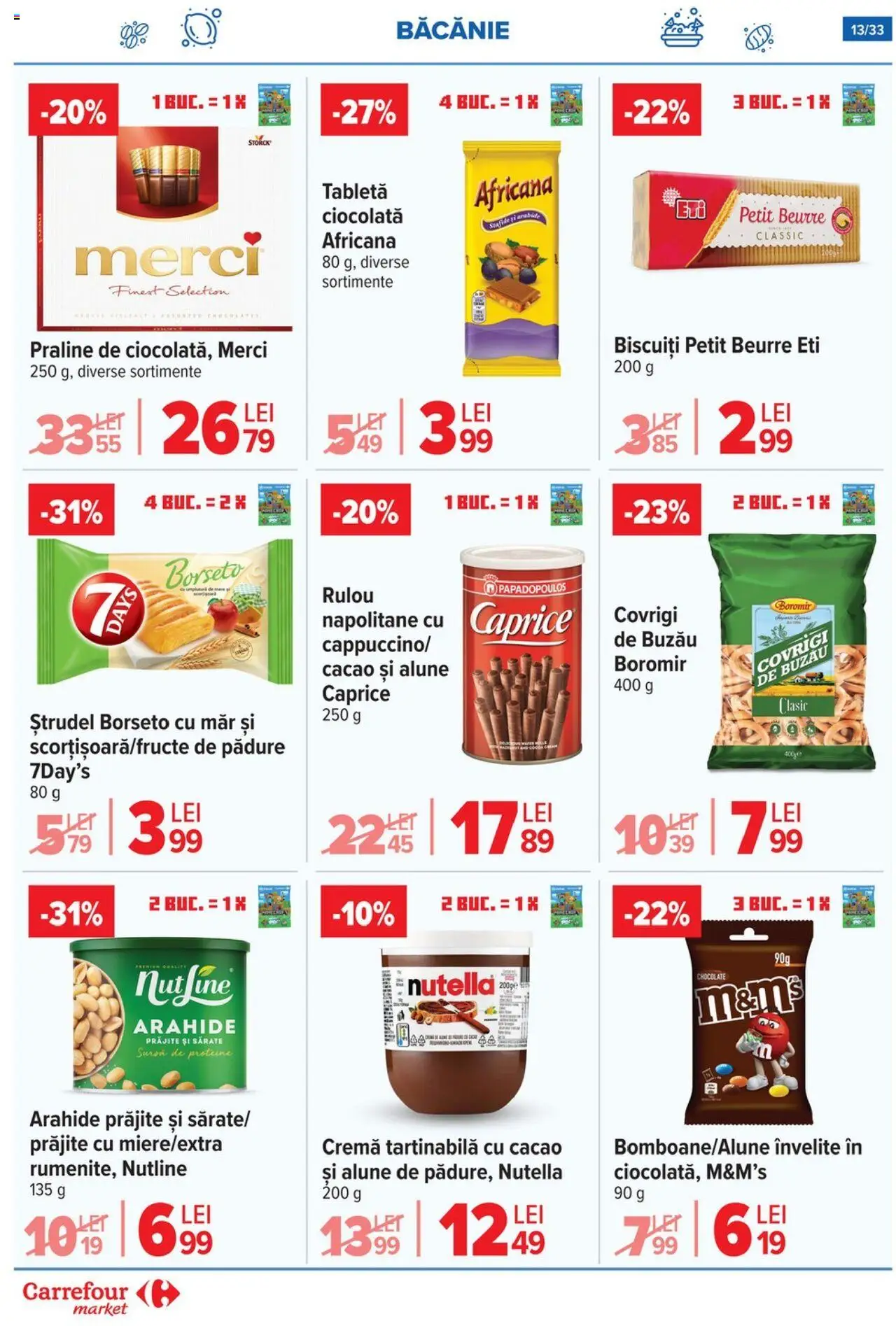 Noul catalog Carrefour – valabil de la 01.10.2025 | Pagină: 14 | Produse: Masaüstü kılıfı, Napolitane, Alune, Praline