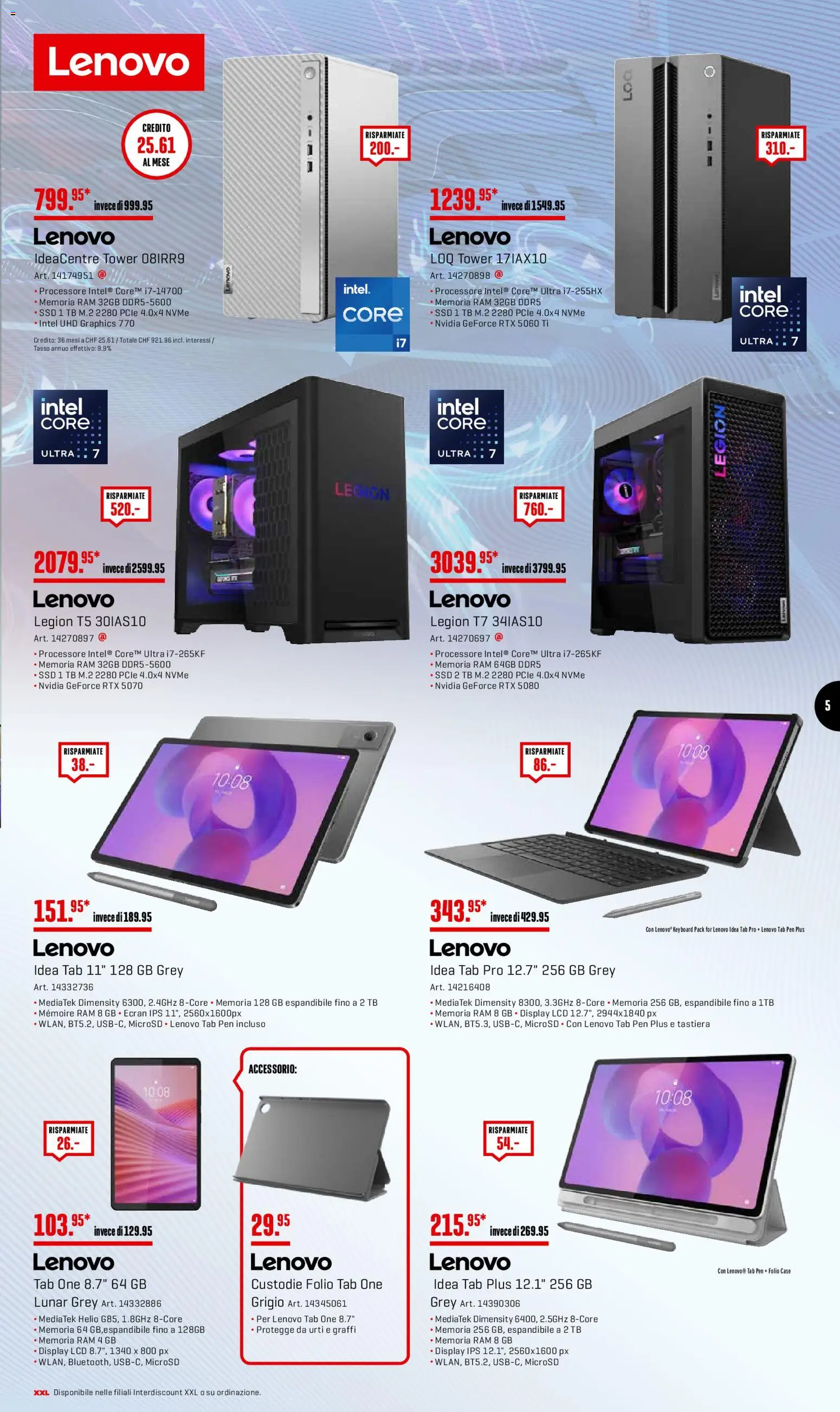 Interdiscount aktionen 20% di sconto  IT – gültig ab 27.04.2026 | Seite: 5 | Produkte: Lenovo