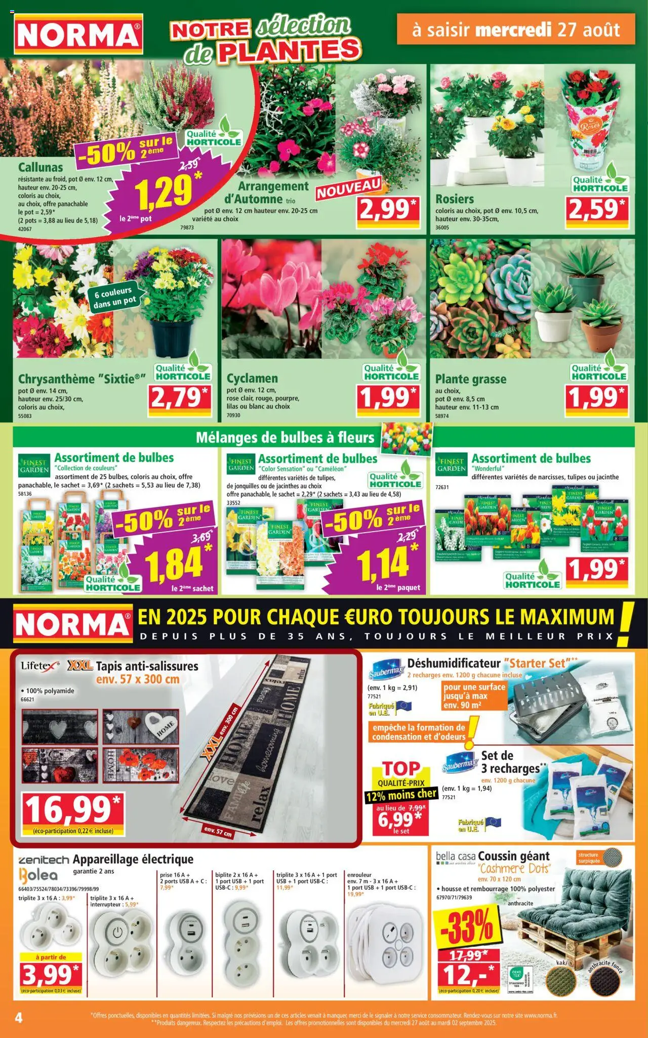  | Page: 4 | Produits: USB, Interrupteur, Tulipes, Tapis