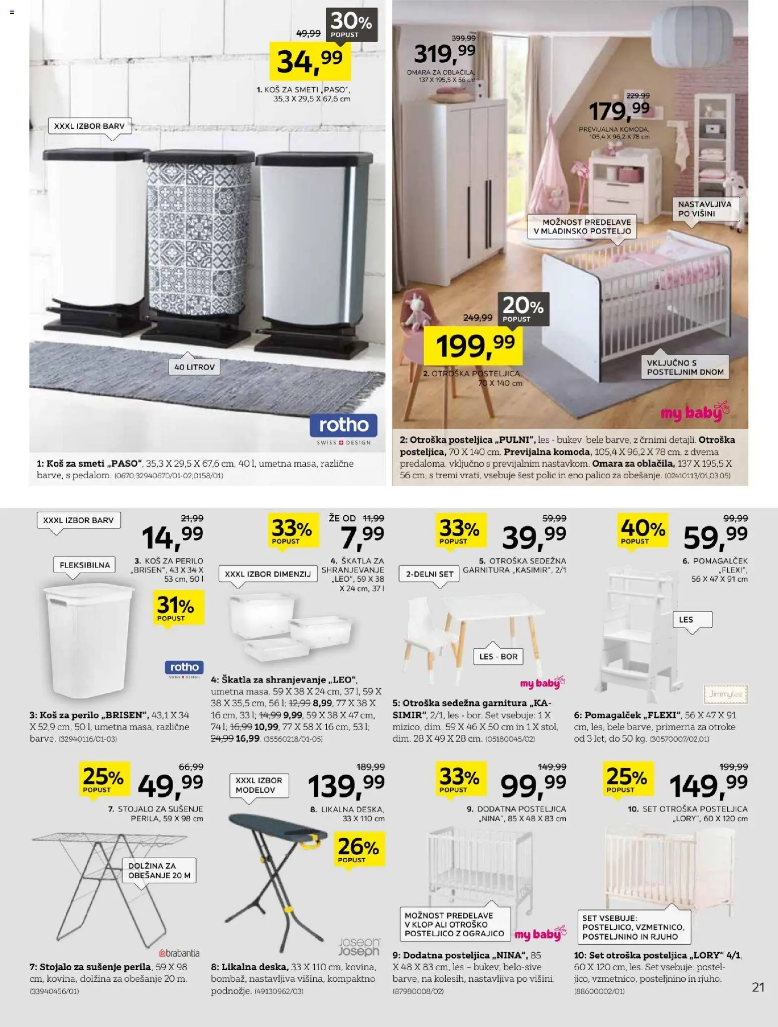 Novi XXXL Lesnina katalog ponudbe – veljaven od 19.01.2026 | Stran: 21 | Izdelki: Koš za perilo, Sedezna garnitura, Skatla, Koš za smeti