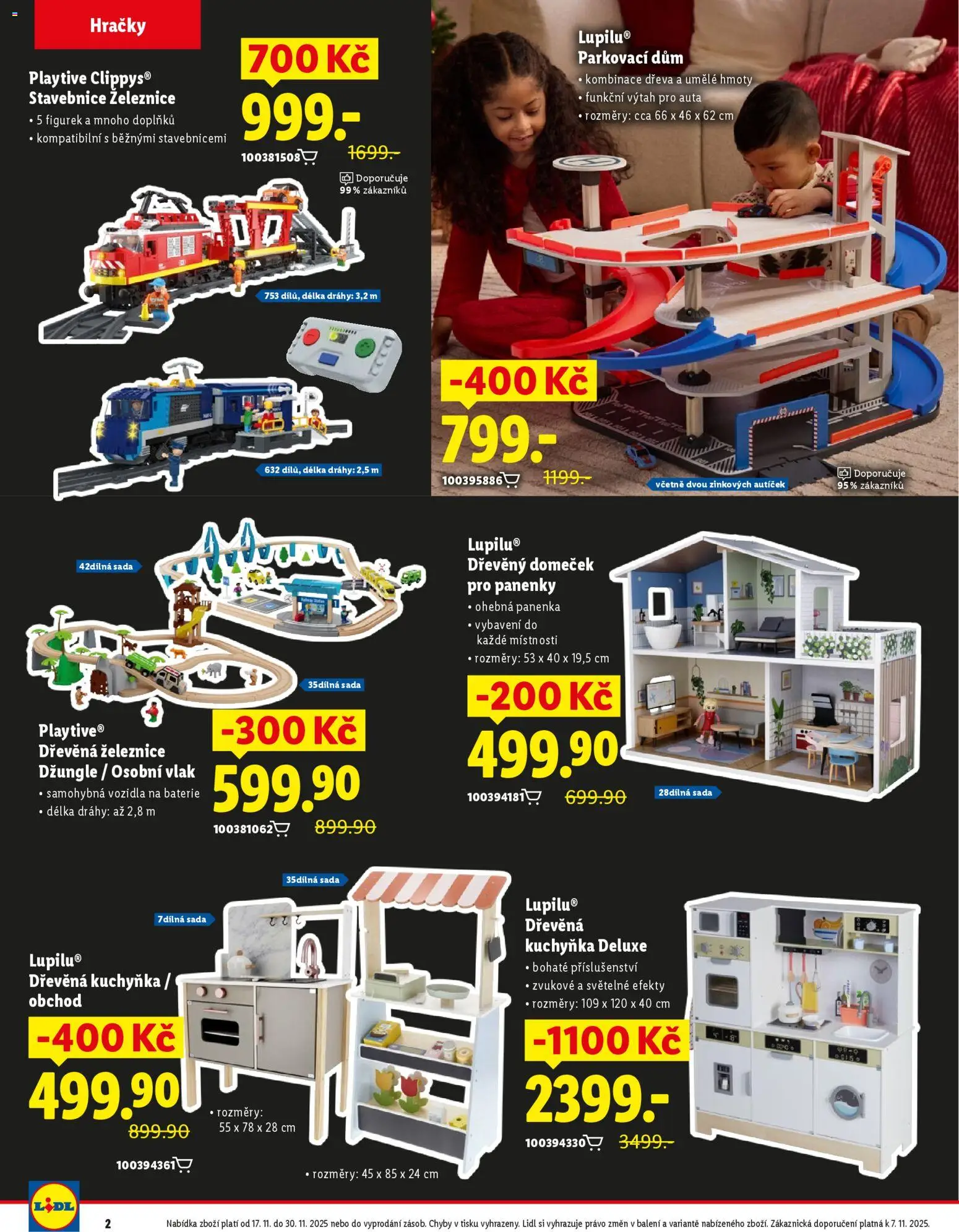 Lidl Black Friday od 17.11.2025 | Strana: 2 | Produkty: Kuchyňka, Panenka, Deluxe, Domeček pro panenky