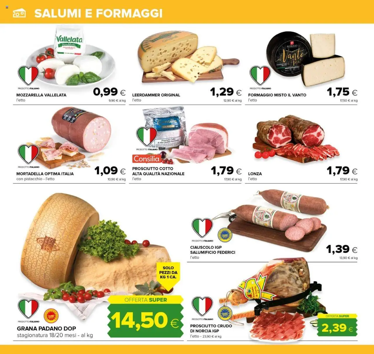 Volantino Tigre del 04.09.2025 | Pagina: 8 | Prodotti: Formaggio, Prosciutto, Mortadella, Grana Padano