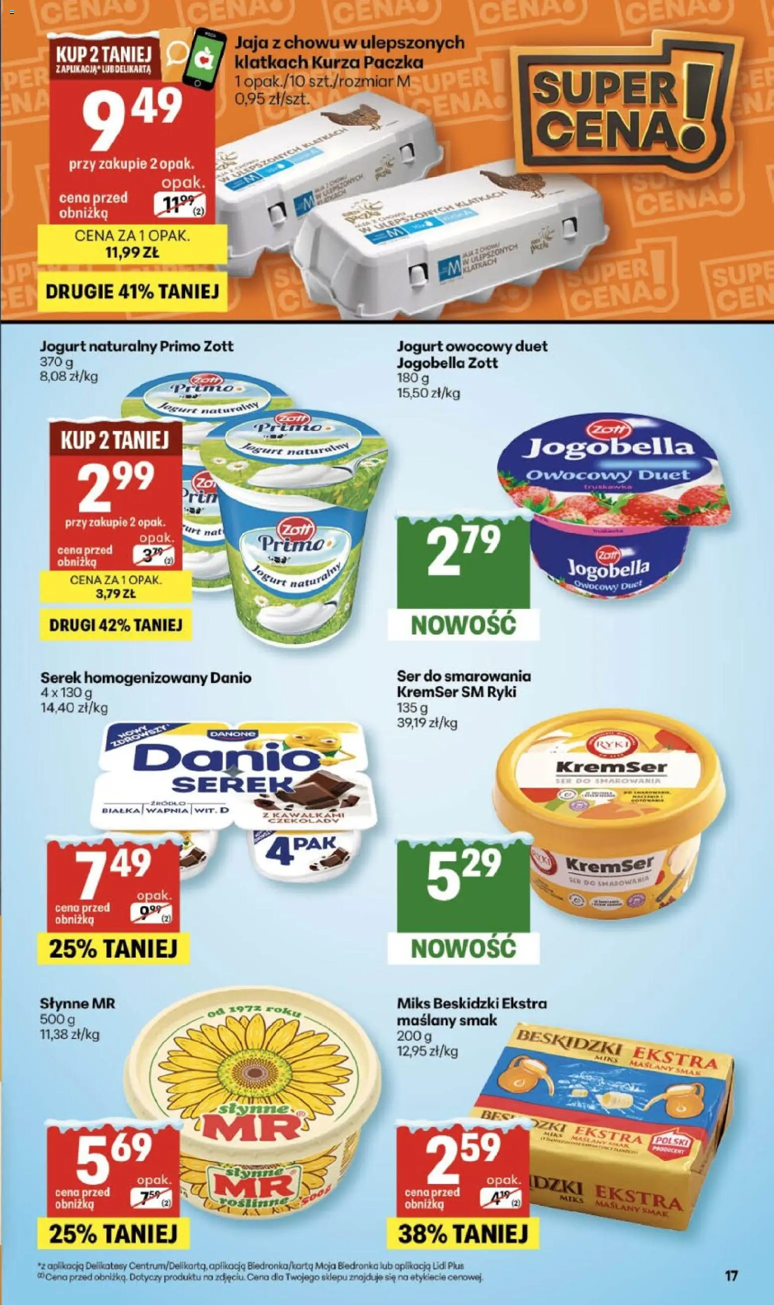 Delikatesy Centrum Gazetka - Sklepy Własne od 22.01.2026 | Strona: 17 | Produkty: Czekolady, Serek, Jogurt naturalny, Jogurt