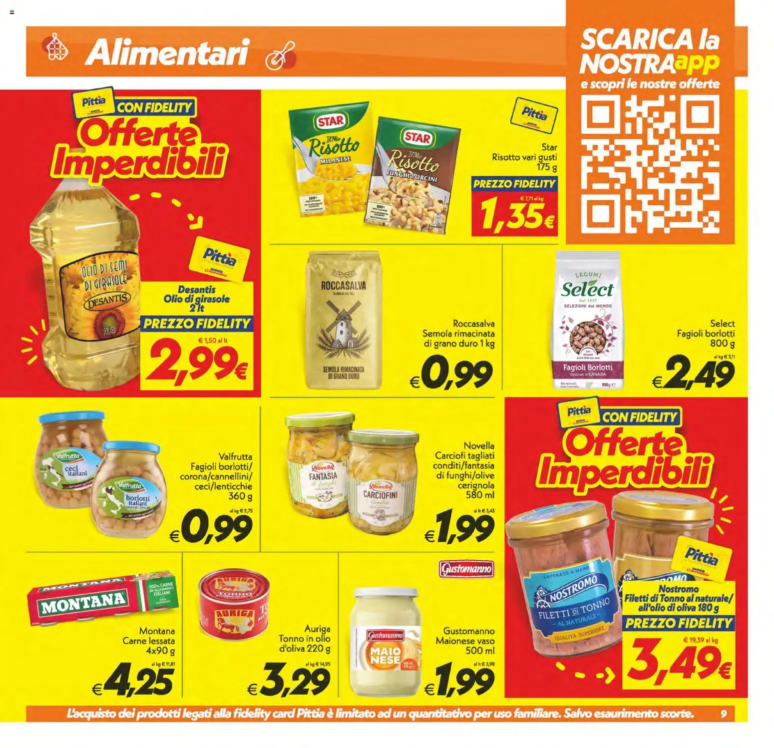 Volantino SuperConveniente del 23.01.2026 | Pagina: 9 | Prodotti: Carciofi, Tonno, Olio di girasole, Vaso