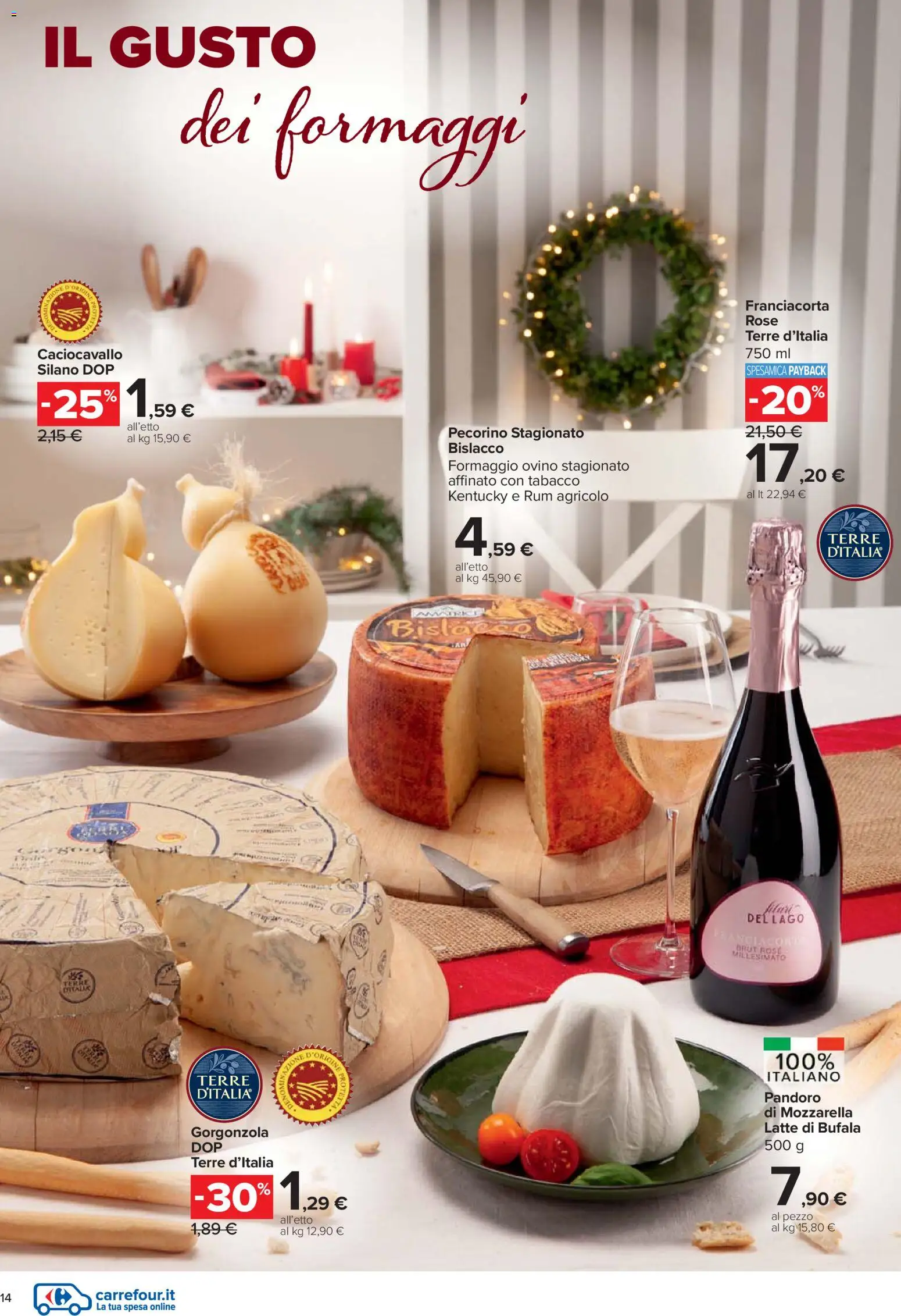 Volantino Carrefour del 27.11.2025 | Pagina: 14 | Prodotti: Latte, Formaggio, Gorgonzola, Pecorino