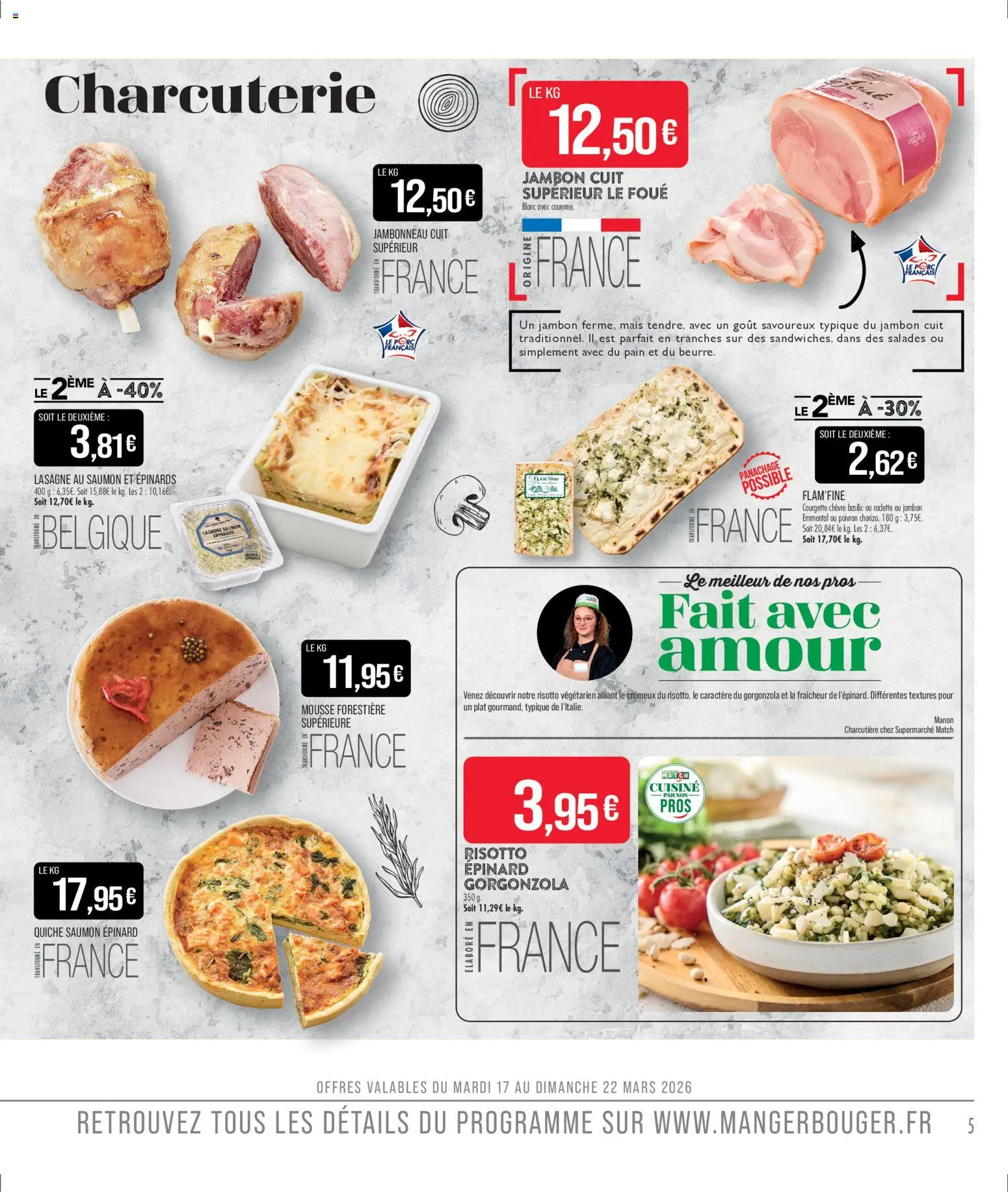 {H1} | Page: 7 | Produits: Poivron, Mousse, Emmental, Pain