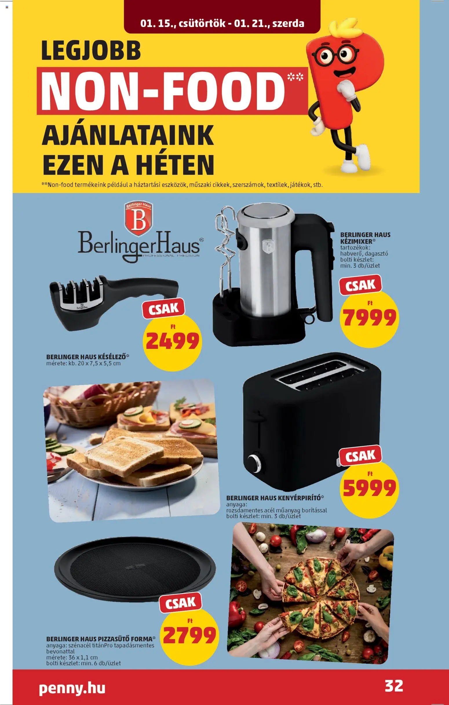 PENNY akciós ujság - amely érvényes a következő dátumtól: 15.01.2026 | Oldal: 36 | Termékek: Pizza
