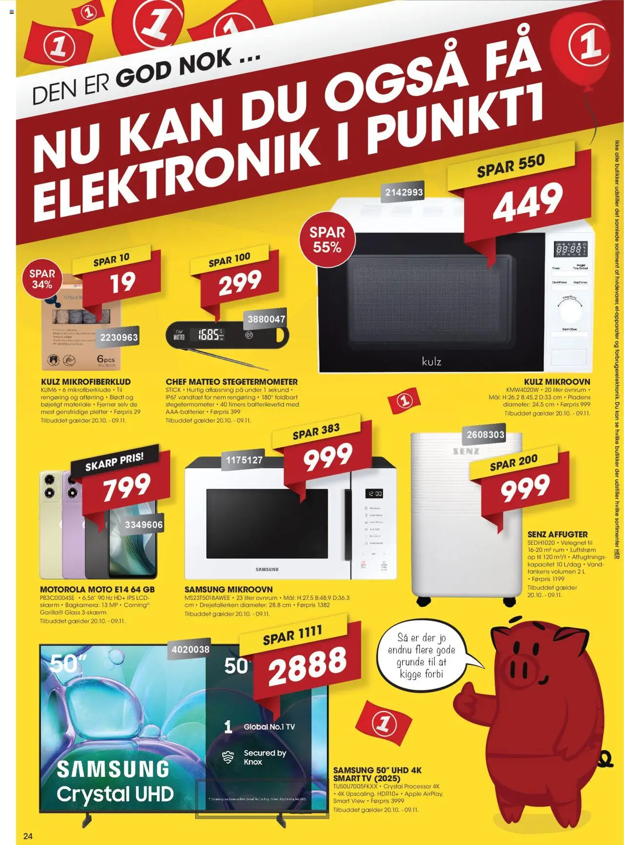 Punkt1 tilbudsavis – gyldig fra 20.10.2025 | Side: 24 | Produkter: Processor, Smart TV, TV