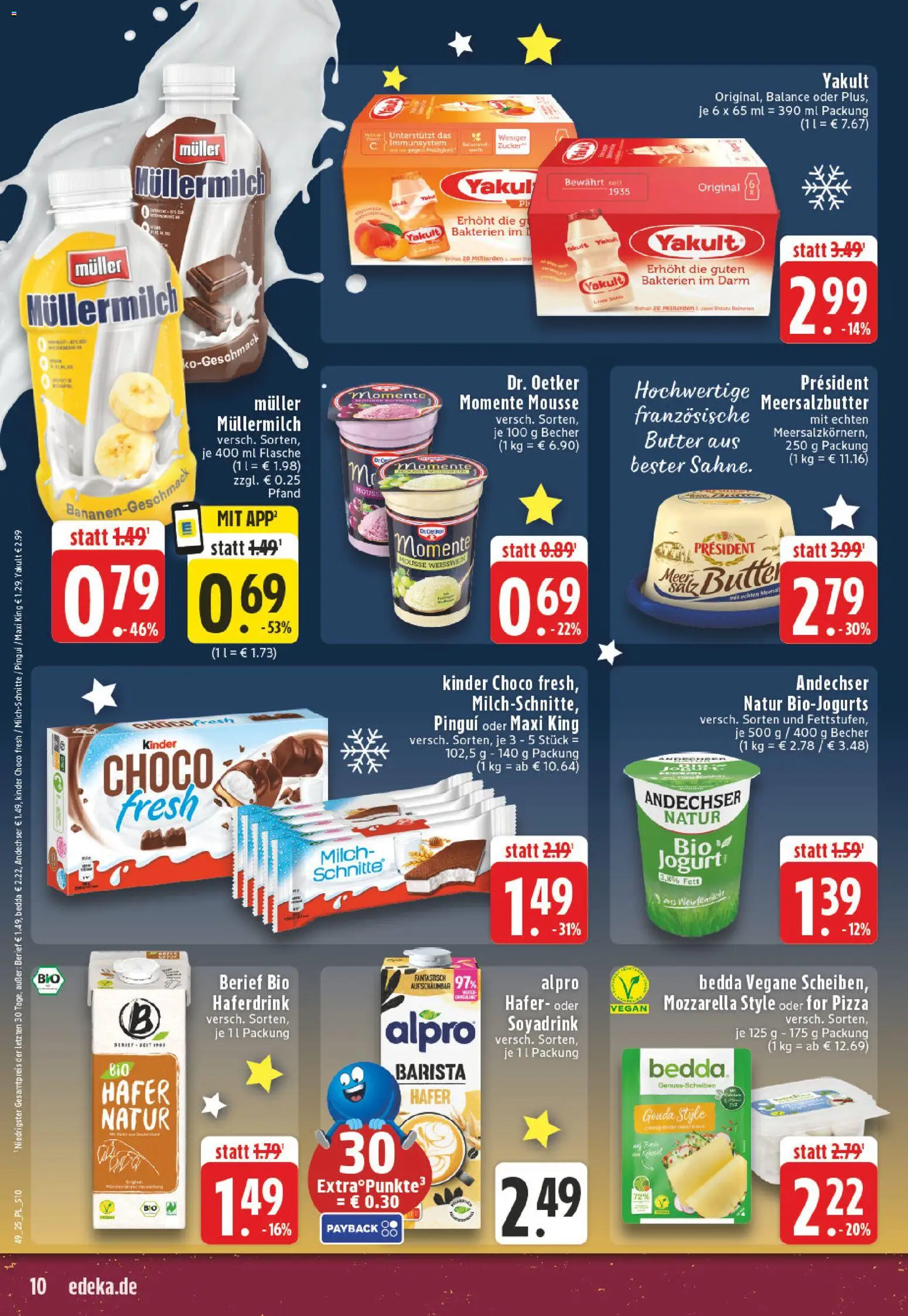 Edeka Prospekt 	 – gültig ab 01.12.2025 | Seite: 10 | Produkte: Milch, Haferdrink, Müllermilch, Muller mullermilch
