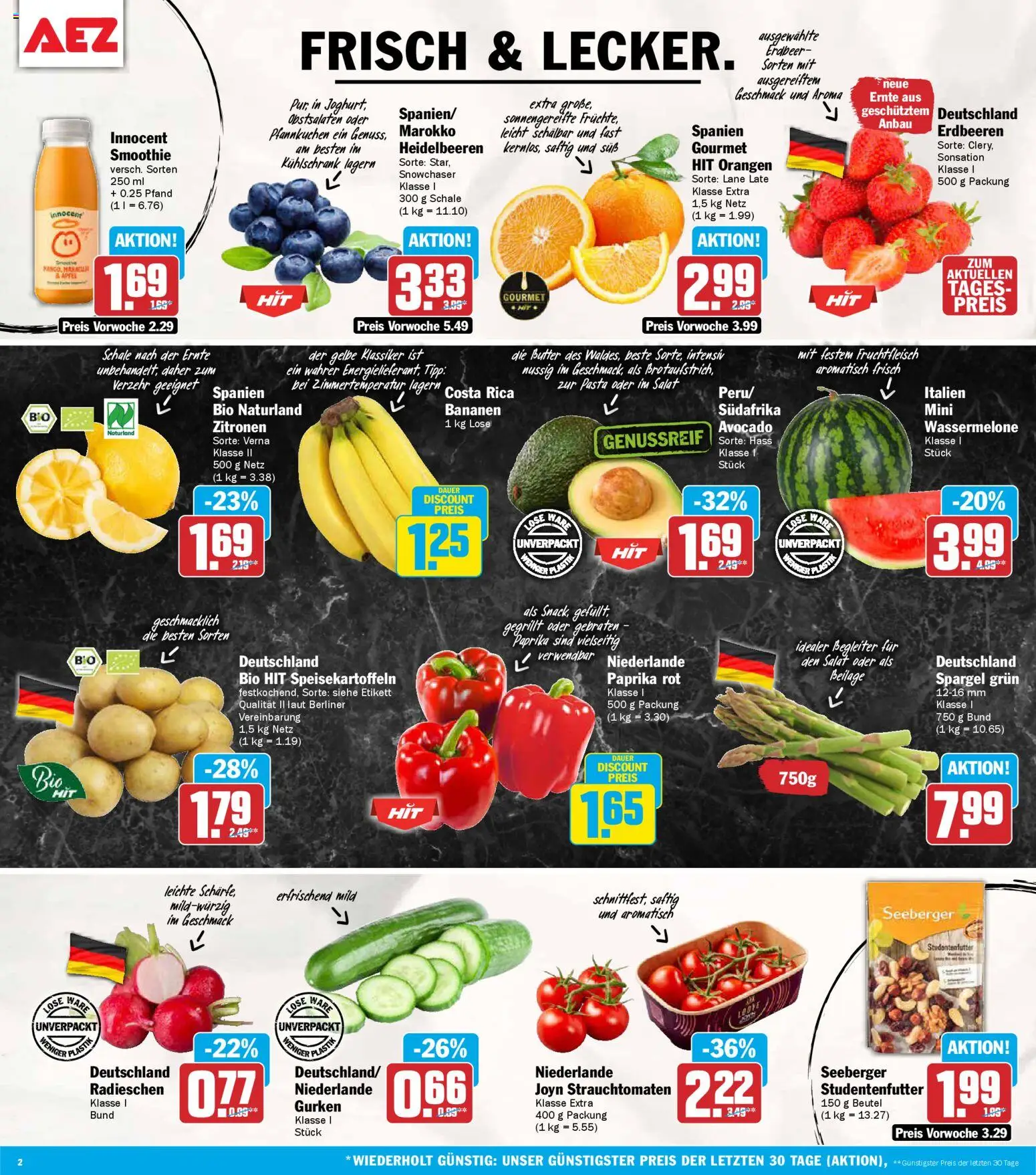 AEZ Prospekt 	 – gültig ab 04.05.2026 | Seite: 2 | Produkte: Paprika rot, Äpfel, Wassermelone, Salat