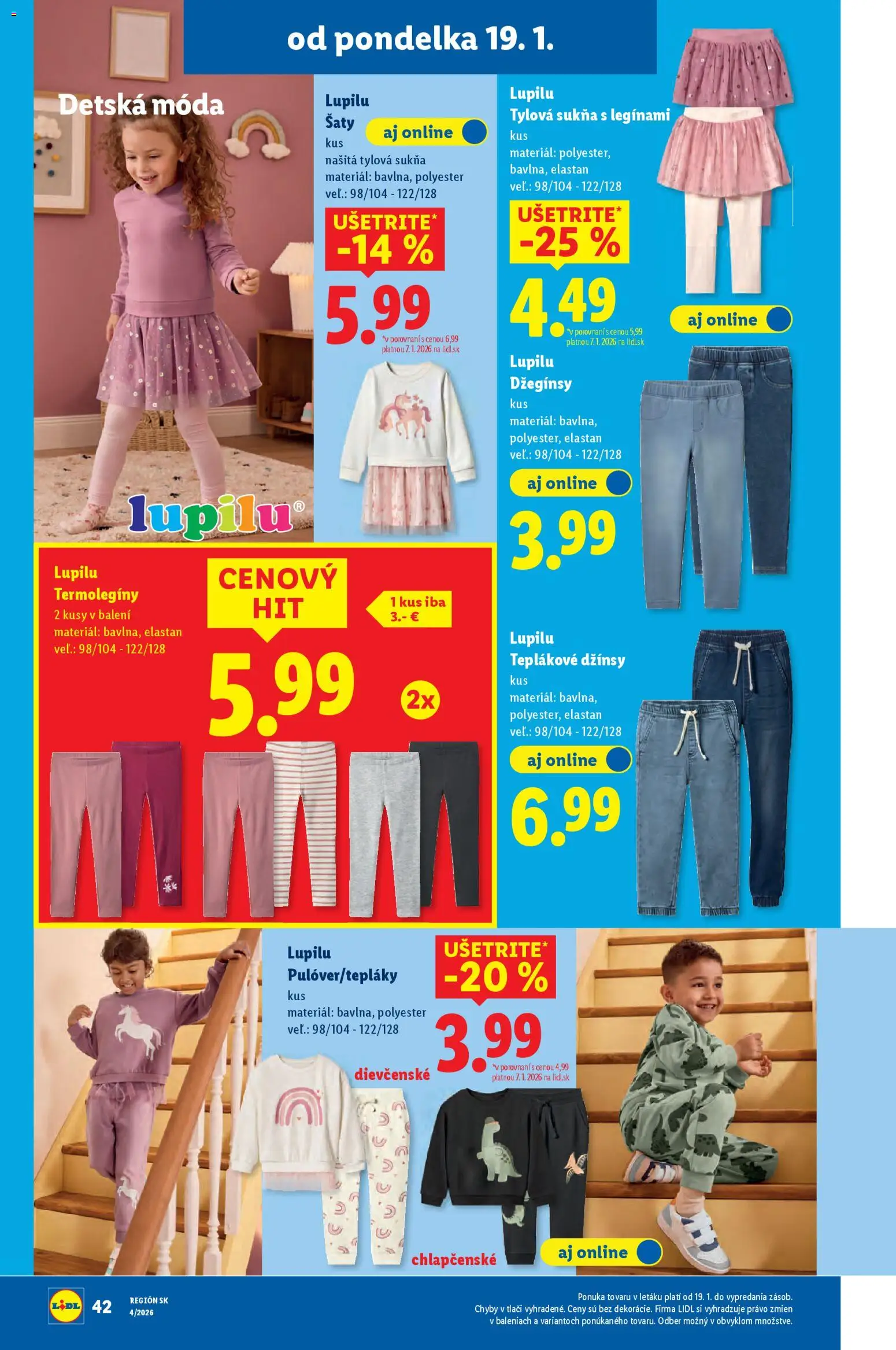 Nové Lidl akcie – leták je platný od 19.01.2026 | Strana: 56 | Produkty: Šaty