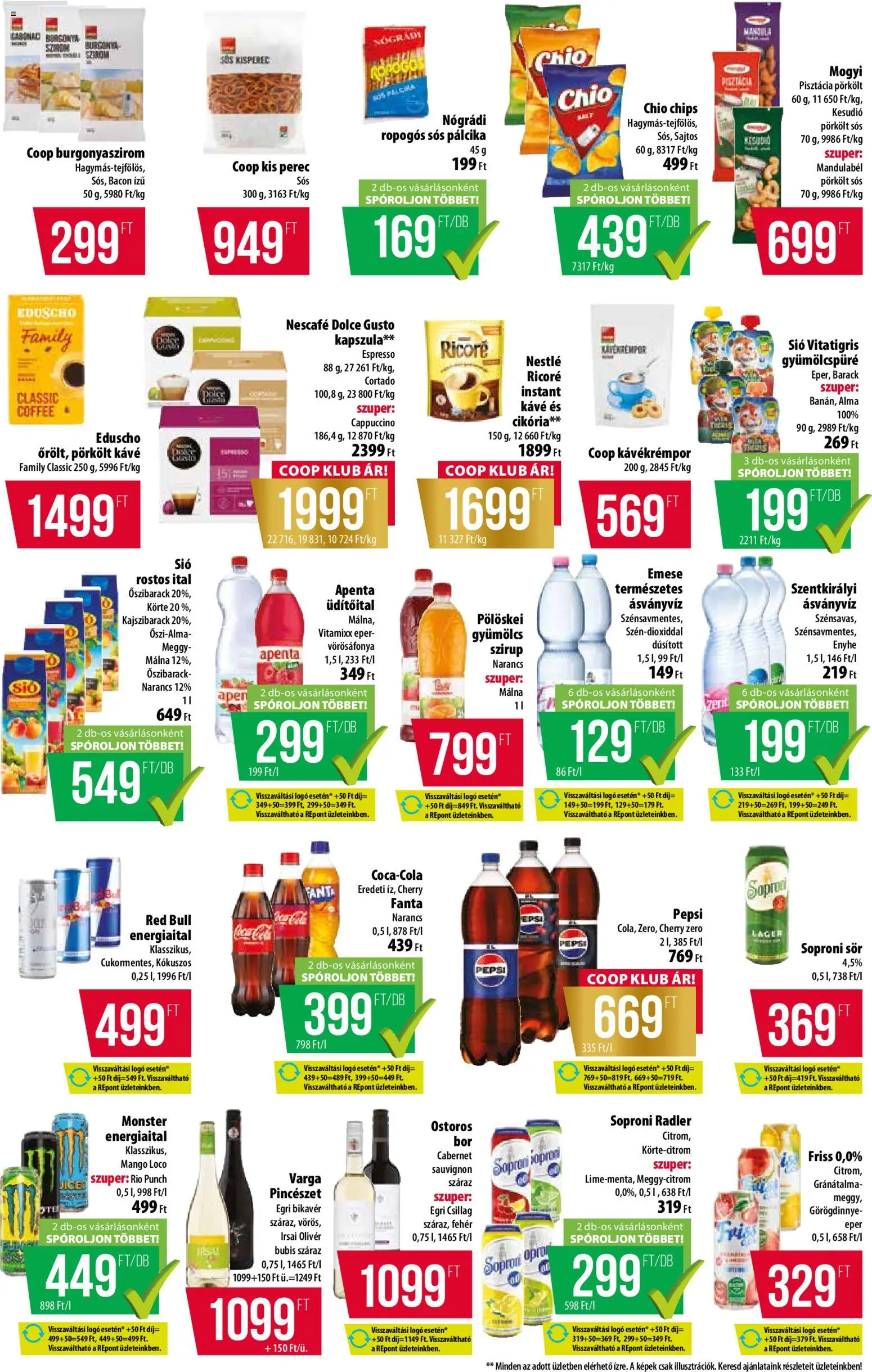 COOP akciós ujság - amely érvényes a következő dátumtól: 02.04.2026 | Oldal: 6 | Termékek: Pisztácia, Sós pálcika, Ásványvíz, Mangó