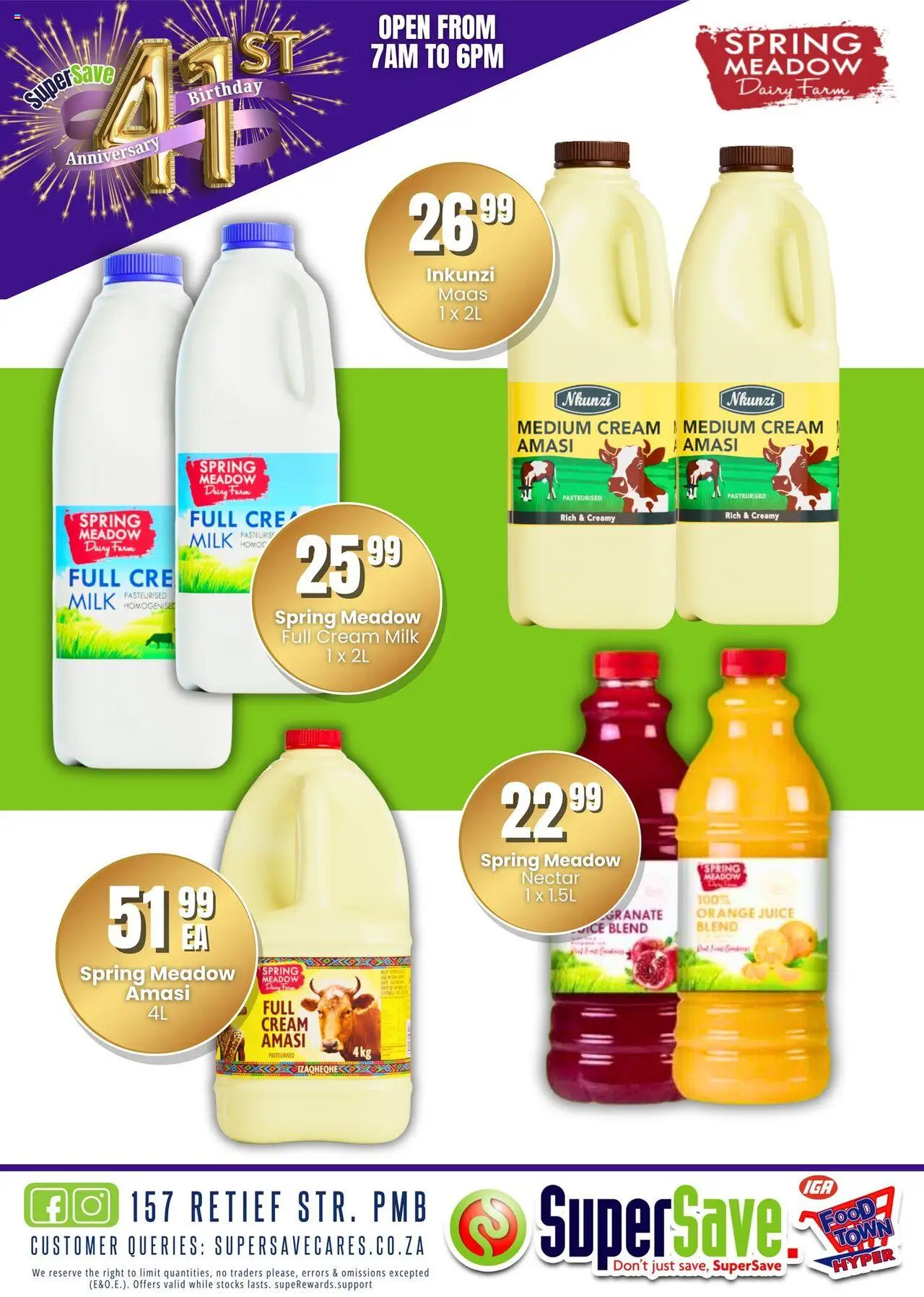 New Super Save catalogue – valid from 17.10.2025 | Page: 16 | Products: Milk, Juice, Cream