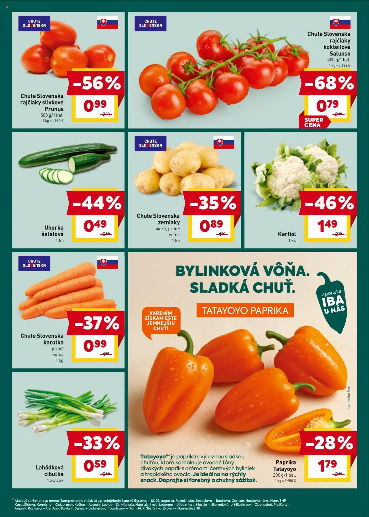 Billa leták │ platný od 02.07.2025 | Strana: 3 | Produkty: Paprika, Karfiol, Zemiaky