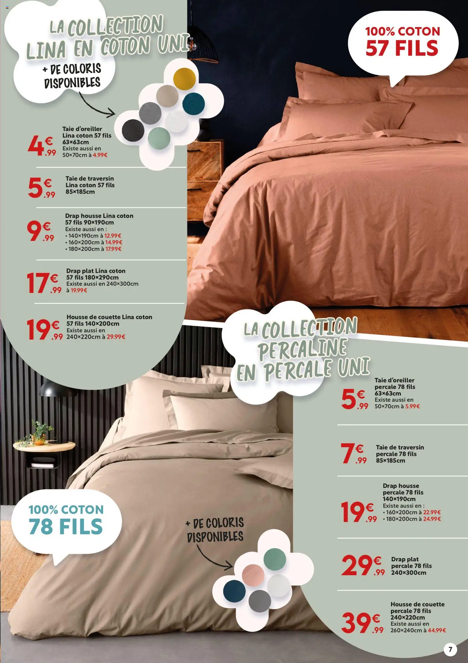{H1} | Page: 7 | Produits: Taie d'oreiller, Coton, Housse de couette, Couette