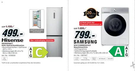 Media Markt Black Friday ab 29.10.2025 gültig | Seite: 12 | Produkte: Waschmaschine, Samsung