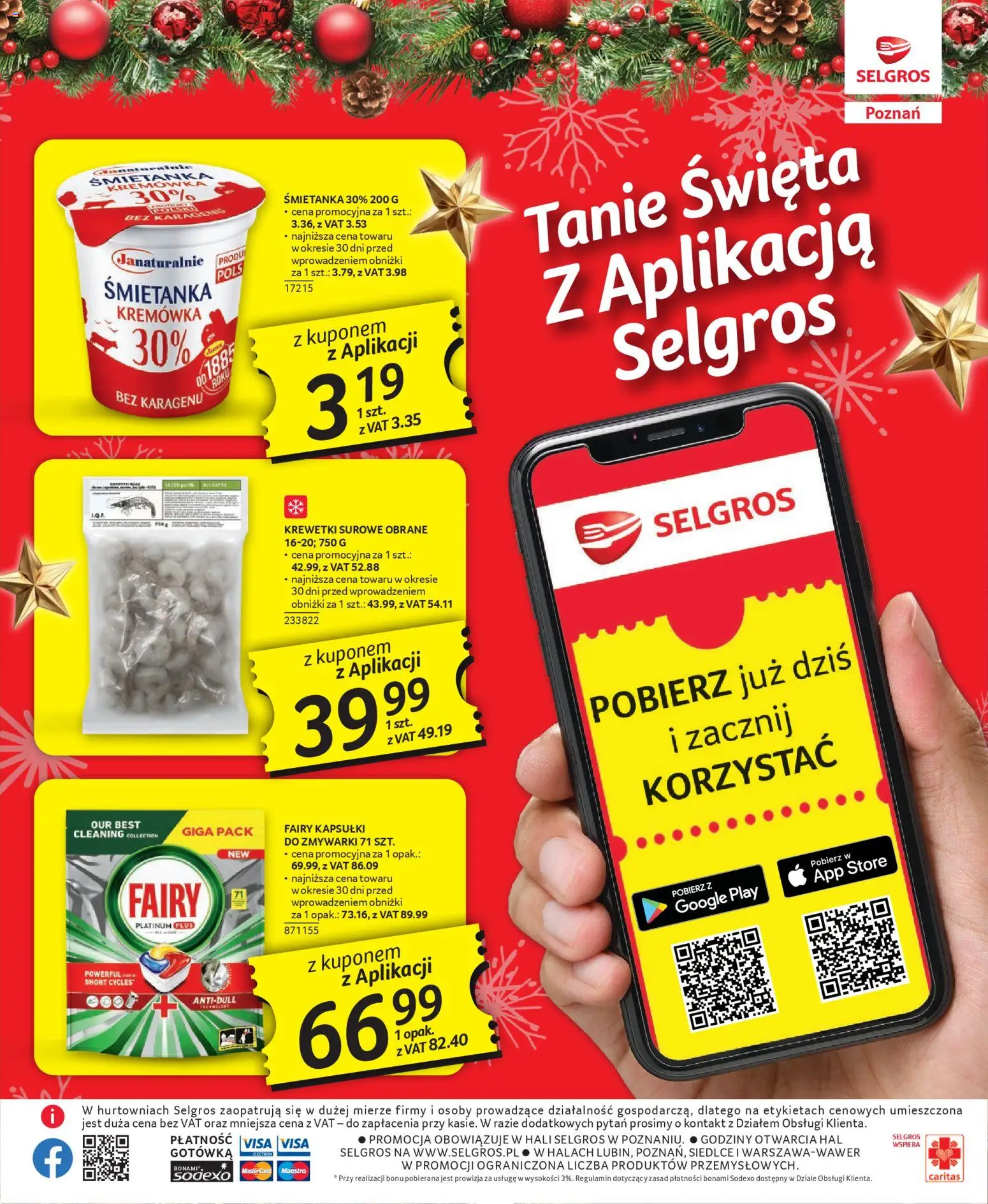 Selgros cash&carry Gazetka - Poznań 2.0 smakuje lepiej! od 04.12.2025 | Strona: 5 | Produkty: Krewetki, Fairy, Kapsułki do zmywarki, Śmietanka kremówka
