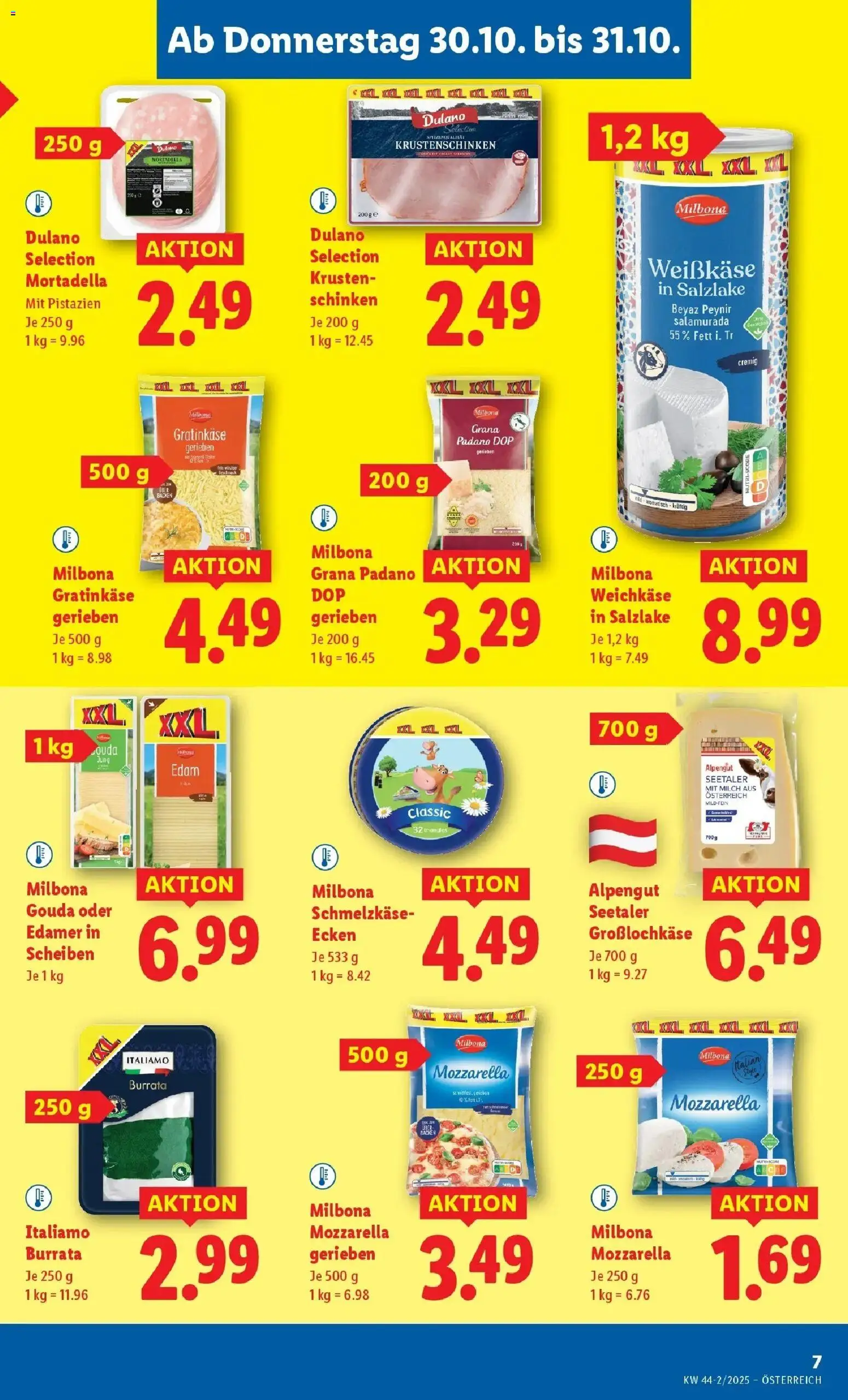 Lidl Flugblatt - Wien  gültig ab 30.10.2025 | Seite: 11 | Produkte: Milch, Schinken