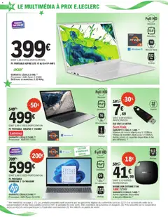 E.Leclerc - Prévisualisation de CLE USB 3.0 ULTRA, CLE USB 3.0 ULTRA, Vitesses de lecture allant jusqu'à 130Mo/s. Vitesse de transfert allant jusqu'à 130Mo/s. Autres coloris et capacités disponibles à des prix différents. valide à partir de 02.12.2025 | Page: 34