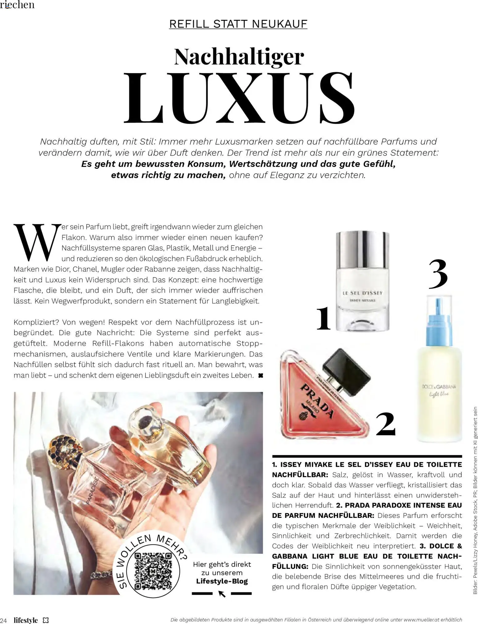 Müller Magazine Lifestyle 2/26 gültig ab 01.03.2026 | Seite: 24 | Produkte: Wasser, Salz, Toilette, Parfüm