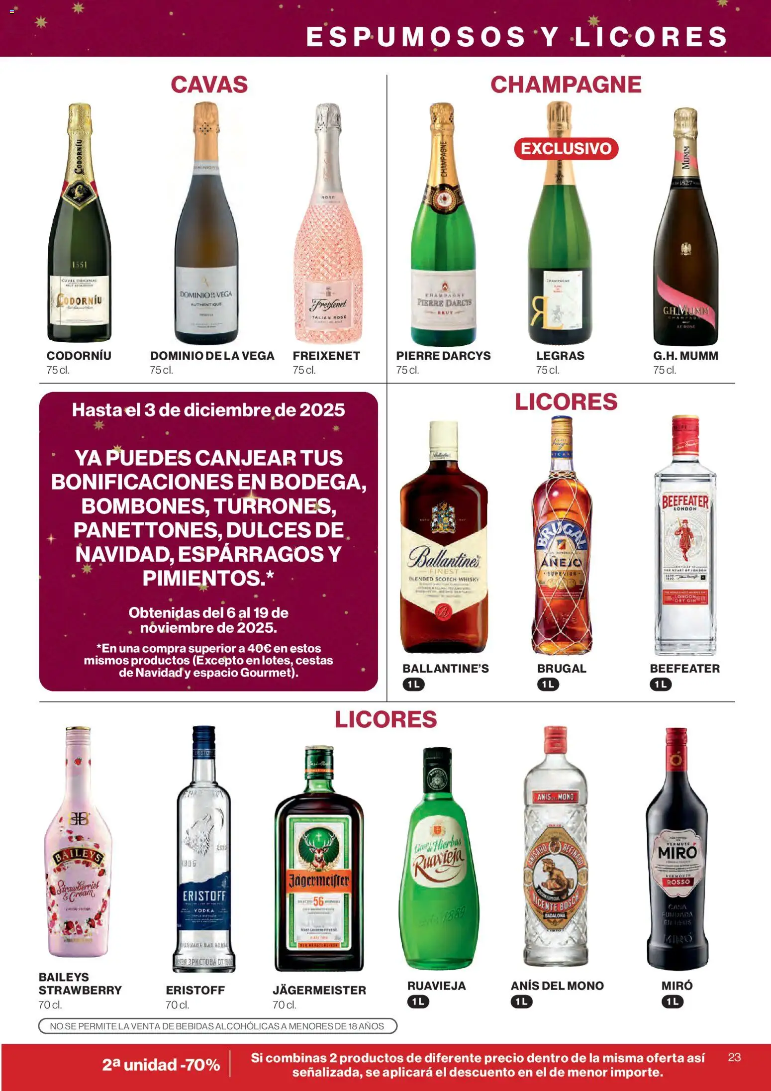 Supercor folleto │ válido desde el 20.11.2025 | Página: 23 | Productos: Νερό καρύδας, Vodka, Whisky