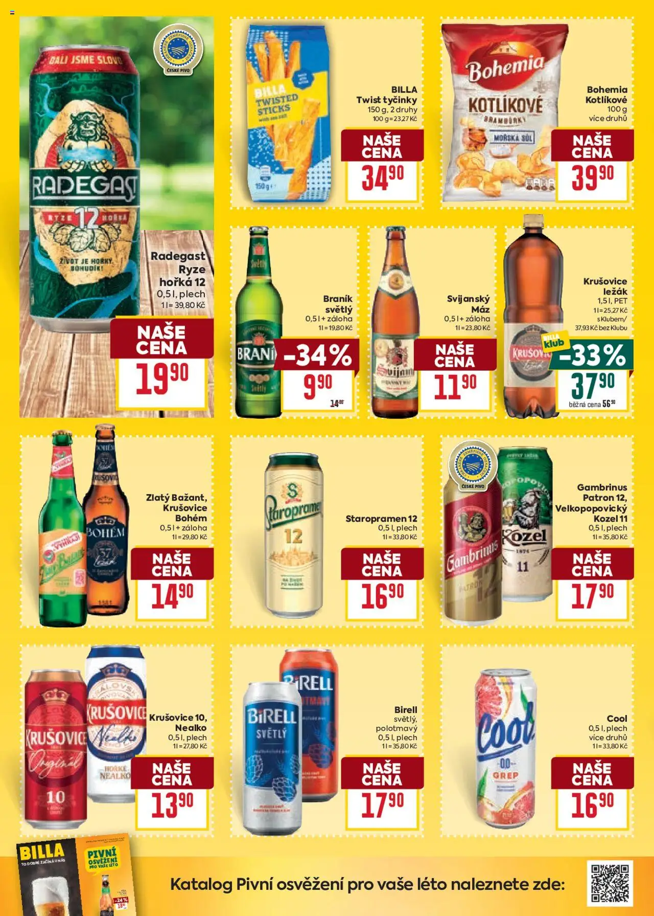 Billa Velký leták od 06.08.2025 | Strana: 23 | Produkty: Staropramen, Tyčinky, Plech, Braník