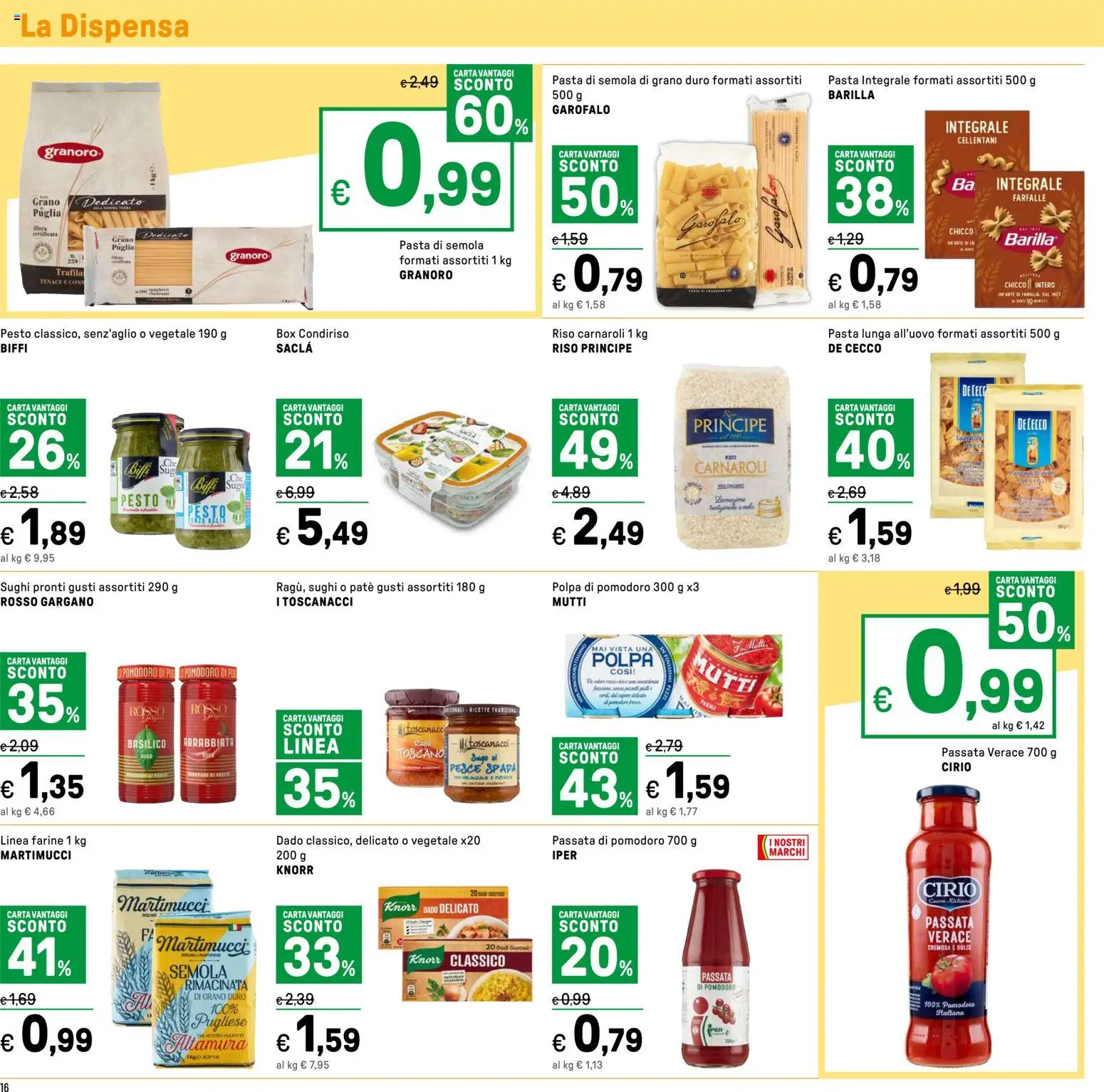 Volantino Iper del 24.04.2026 | Pagina: 16 | Prodotti: Paté, Pomodoro, Pasta, Pesce spada