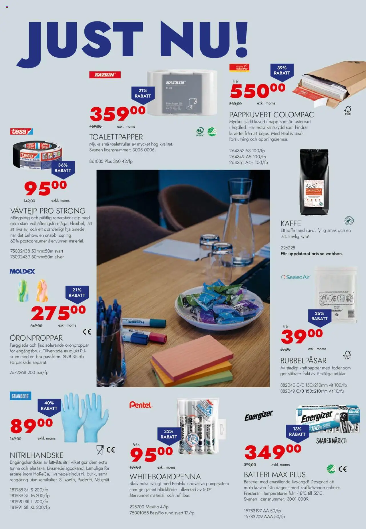 Lyreco reklamblad aktuell från 01.09.2025 | Sida: 3 | Produkter: Toalettpapper, Frö, Batteri, Kaffe