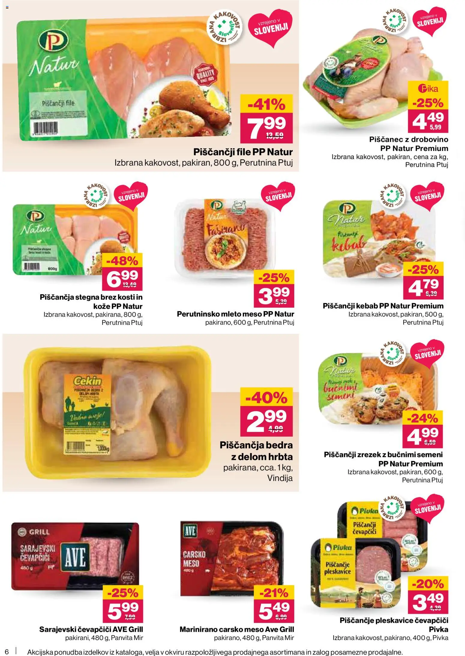 Novi Mercator katalog ponudbe – veljaven od 15.01.2026 | Stran: 6 | Izdelki: Čevapčiči, Piščančja bedra, Pleskavice, Grill