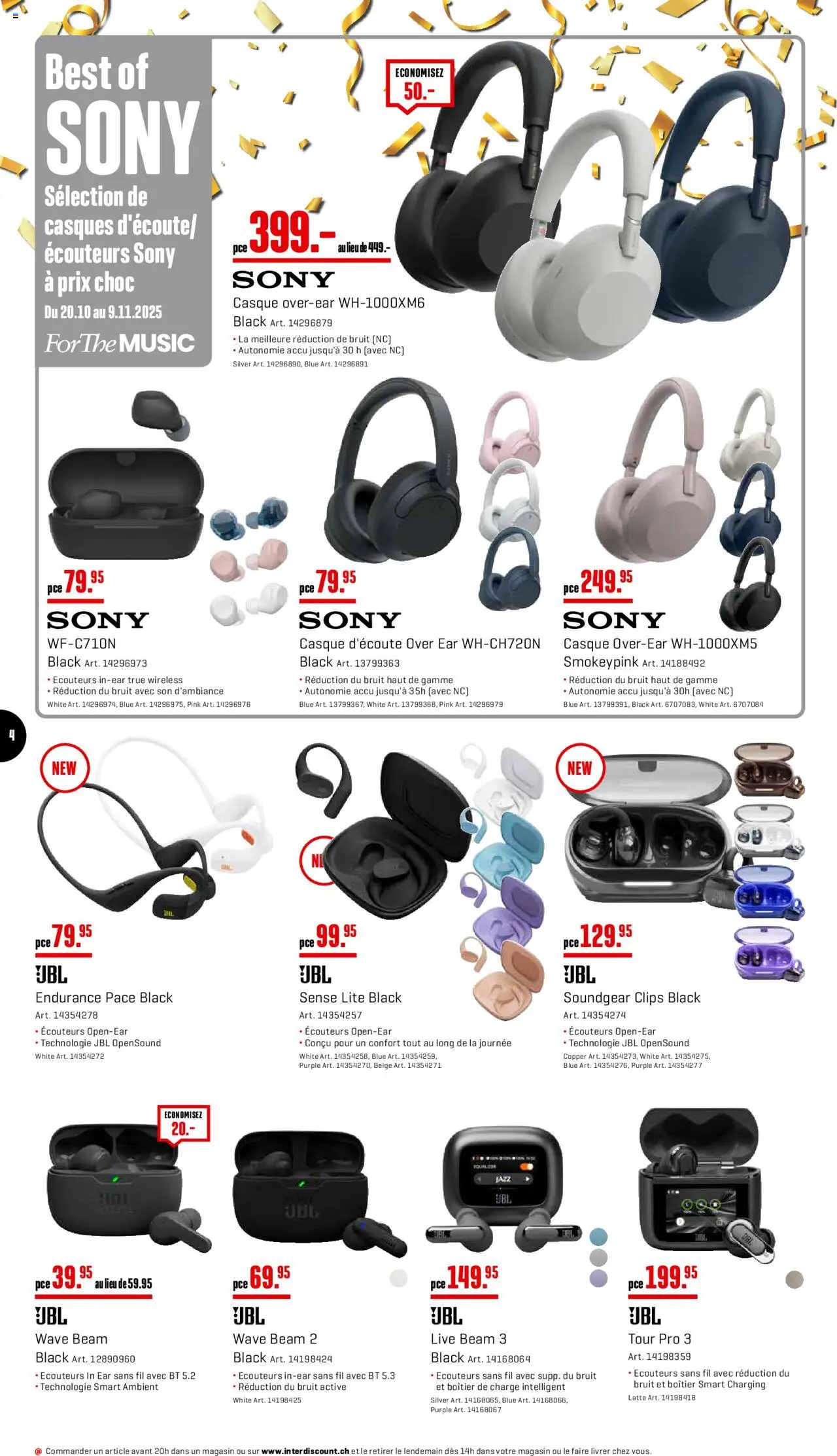 Interdiscount Aktionen FR – gültig ab 20.10.2025 | Seite: 4 | Produkte: Sony