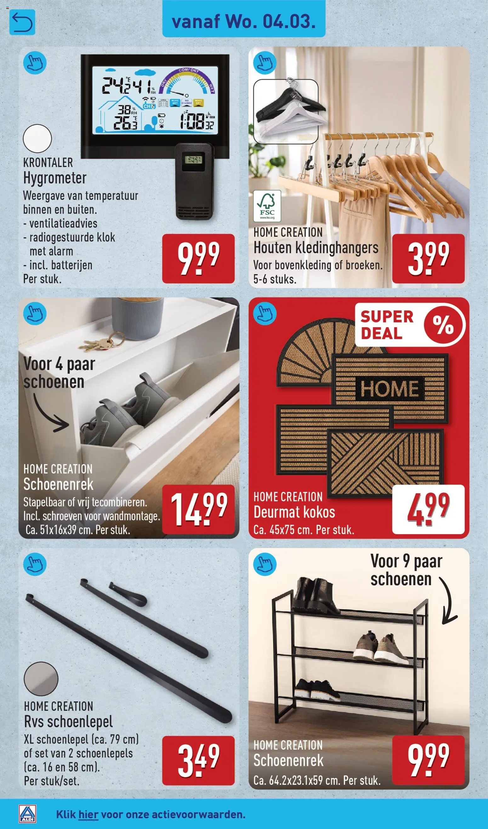 {H1} | Pagina: 8 | Producten: Schoenen, Deurmat, Batterijen, Klok