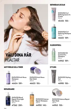 DUOLOGI Bond Repair Overnight Hair Serum, 150 ml. - Förhandsvisning av reklamblad från butik Oriflame aktuell från 18.02.2026 | Sida: 164 | Produkter: Mask, Serum