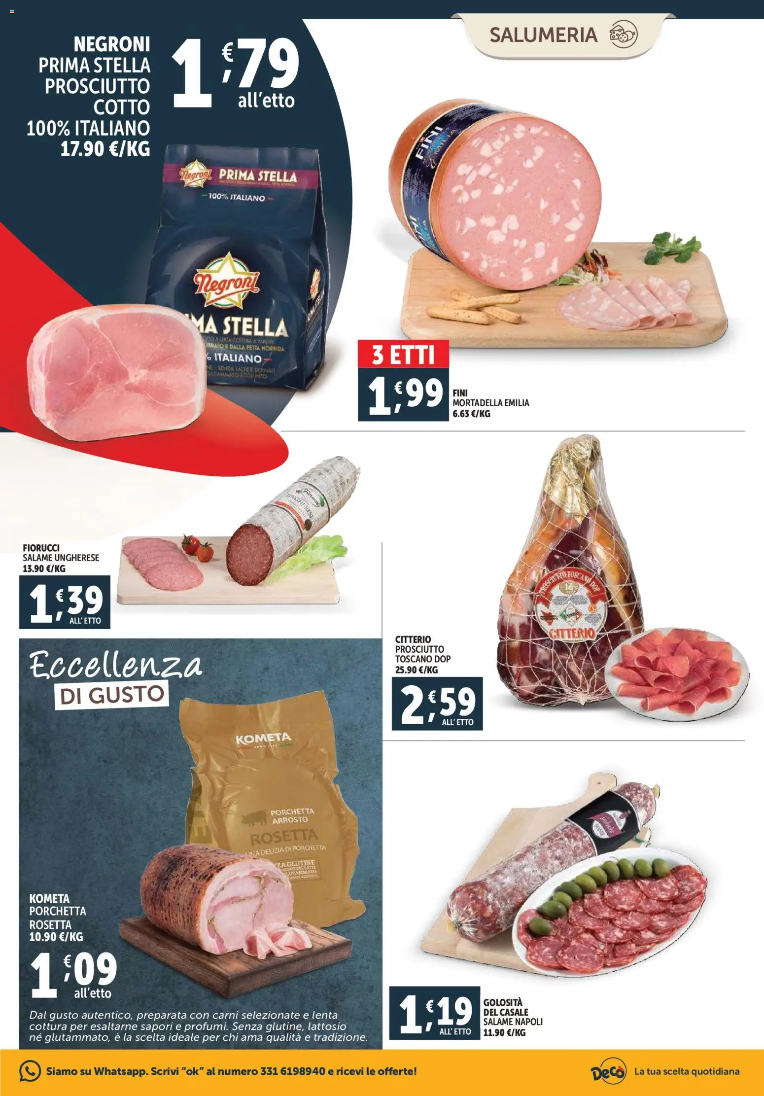 Volantino Decò del 20.11.2025 | Pagina: 3 | Prodotti: Porchetta, Salame, Prosciutto, Mortadella
