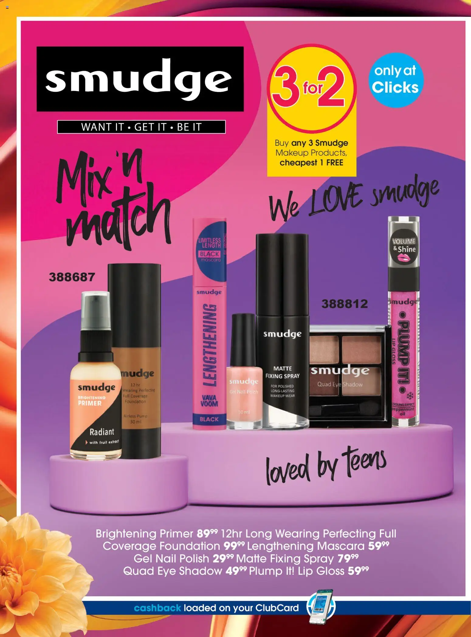 New Clicks catalogue – valid from 25.03.2026 | Page: 38 | Products: Gloss, Oil, Mascara, Lip gloss