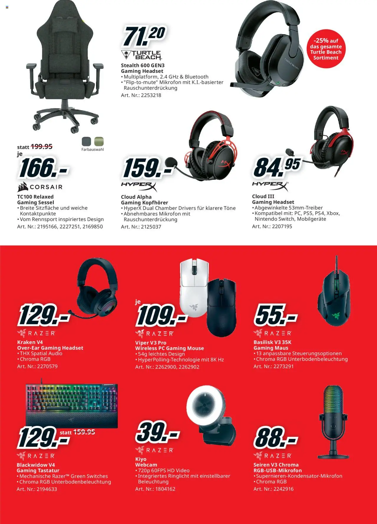 Media Markt Aktionen – gültig ab 05.10.2025 | Seite: 9 | Produkte: Audio, Headset, Tastatur, Video