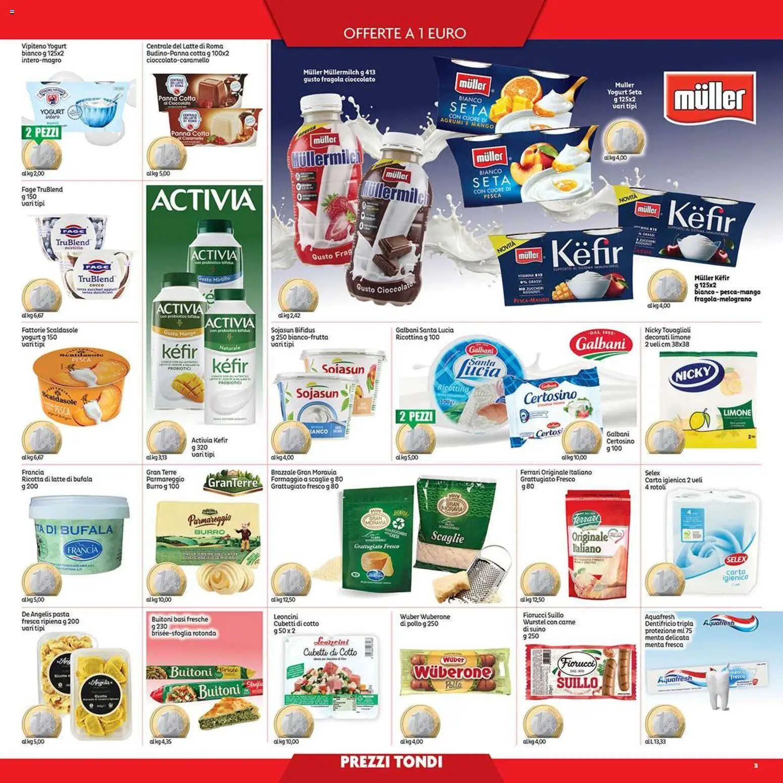 Volantino Elite Supermercati del 23.01.2026 | Pagina: 3 | Prodotti: Yogurt, Cioccolato, Formaggio, Burro