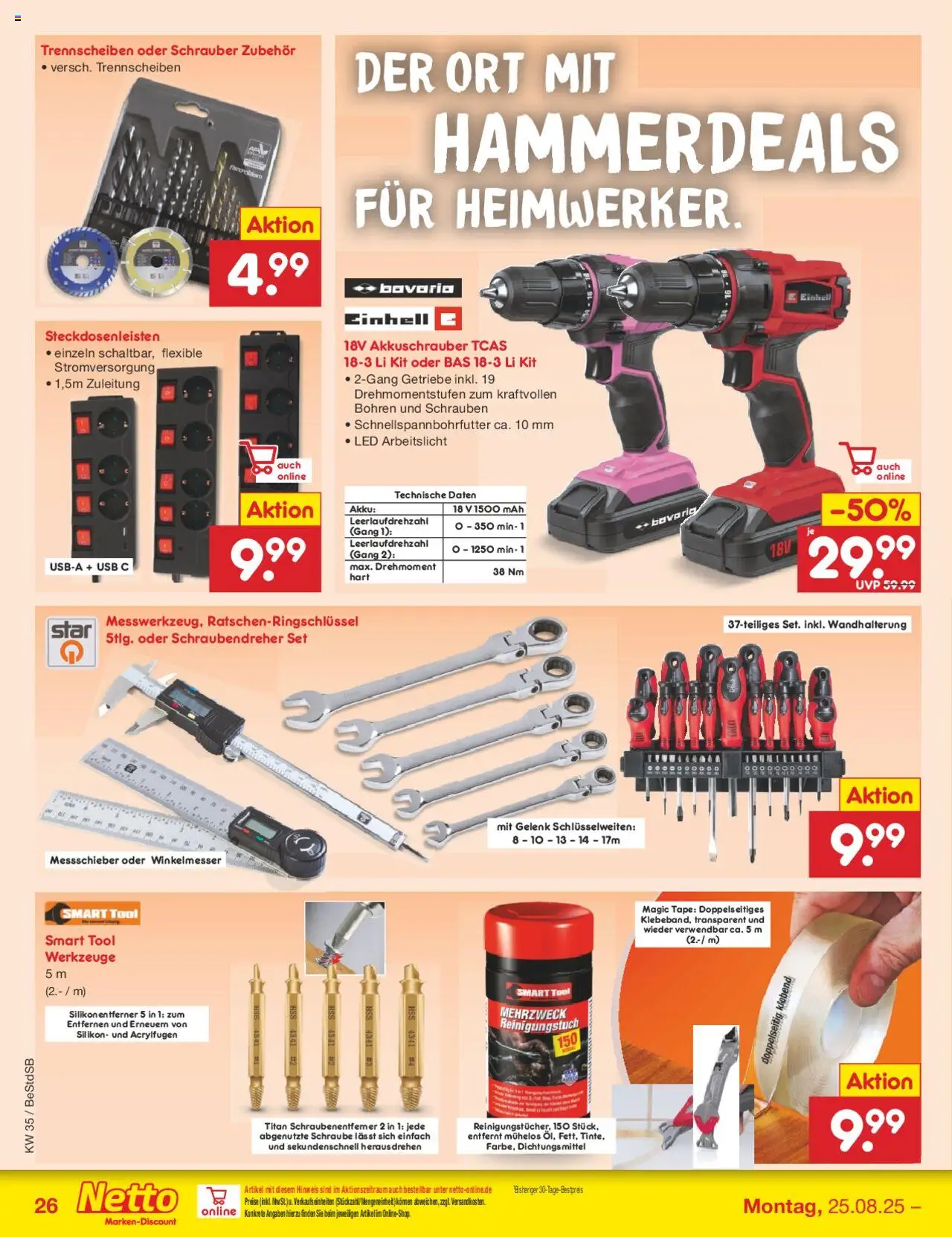 Netto Marken-Discount Prospekt 	 - gültig ab dem 25.08.2025 | Seite: 38 | Produkte: USB, Akkuschrauber