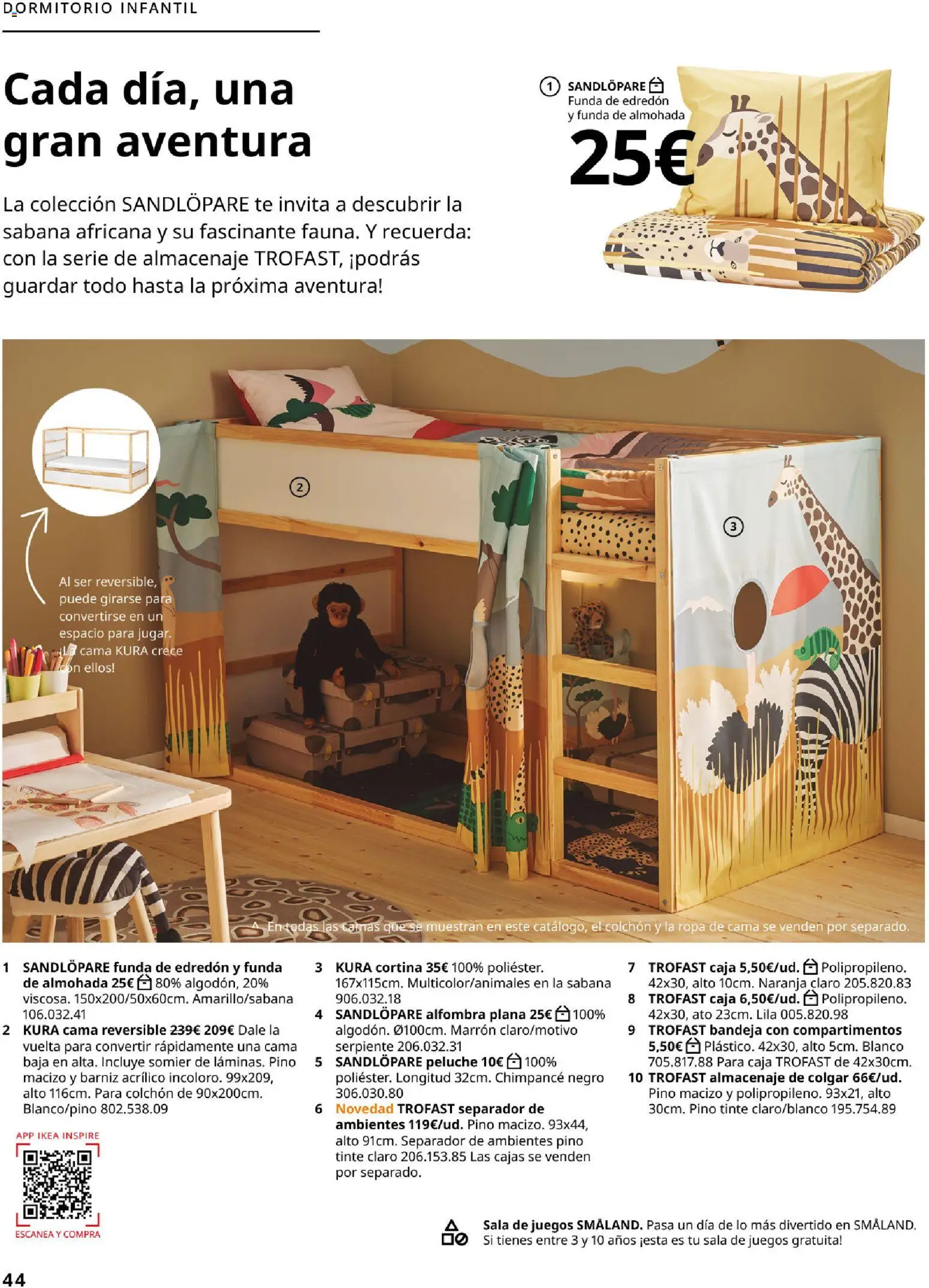 Catálogo IKEA Dormitorios │ válido desde el 01.02.2026 | Página: 44 | Productos: Edredón, Ropa, Almacenaje, Bandeja