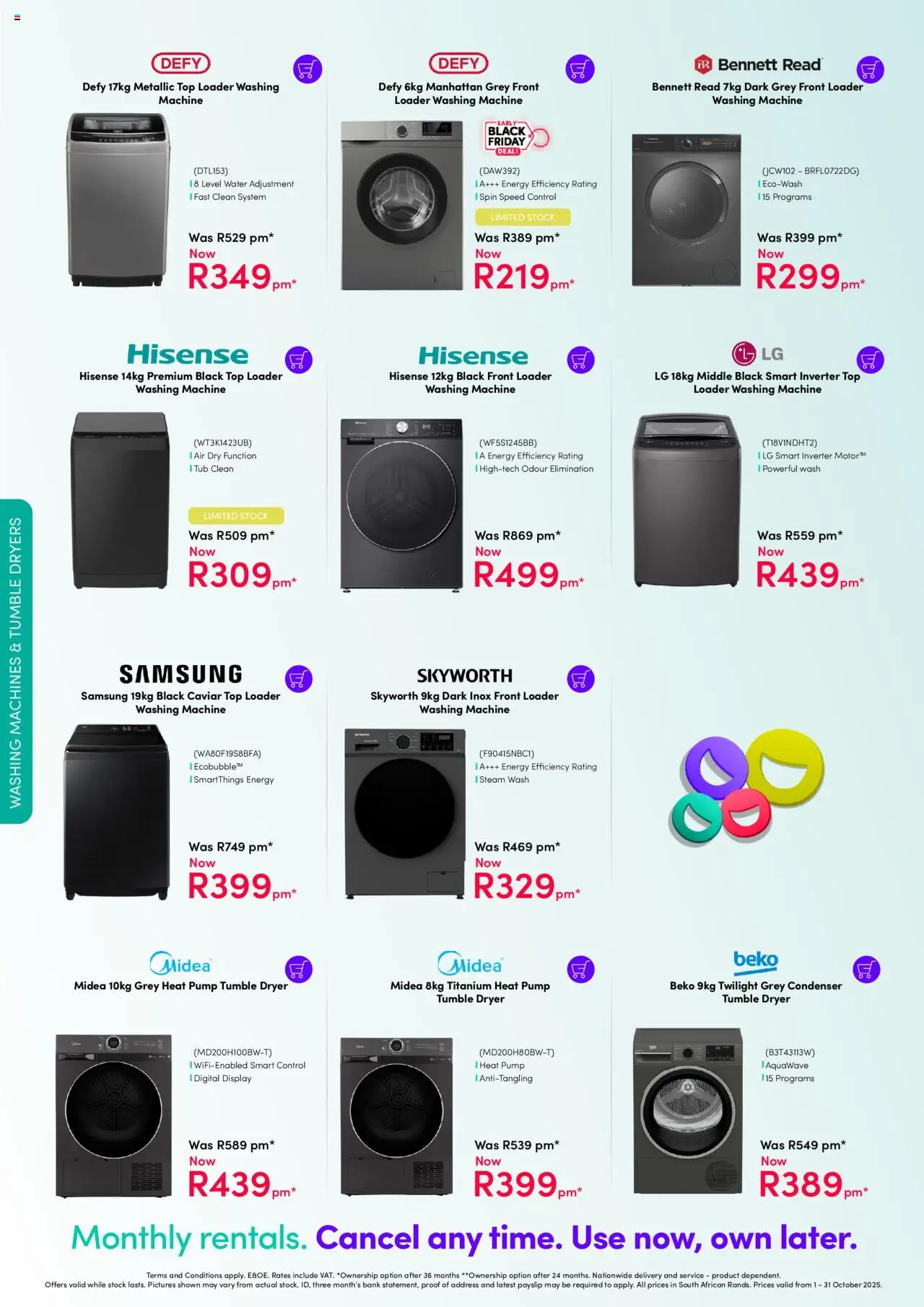New Teljoy catalogue – valid from 01.10.2025 | Page: 4 | Products: Washing machine, Stock, Water, Tumble dryer