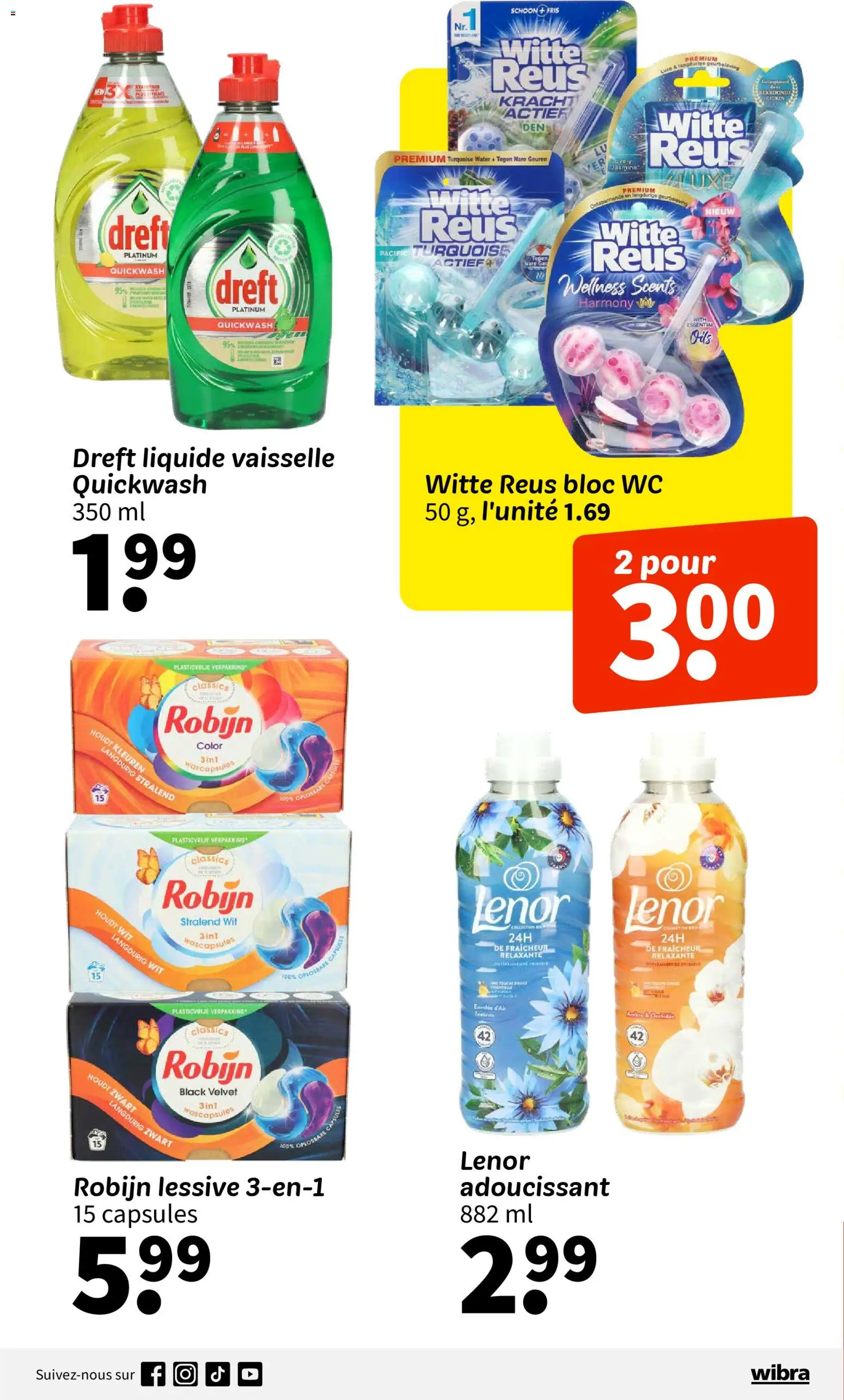 {H1} | Page: 14 | Produits: Lenor, Liquide vaisselle, Adoucissant, bloc WC