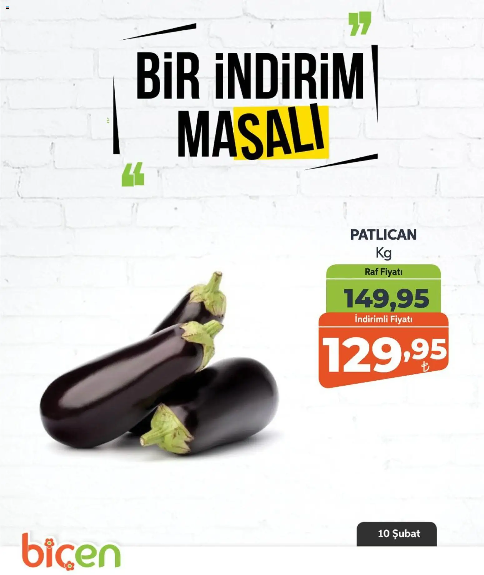 Biçen Market Bir İndirim MaSalı - sebze - 10.02.2026 tarihinden itibaren geçerlidir | Sayfa: 13