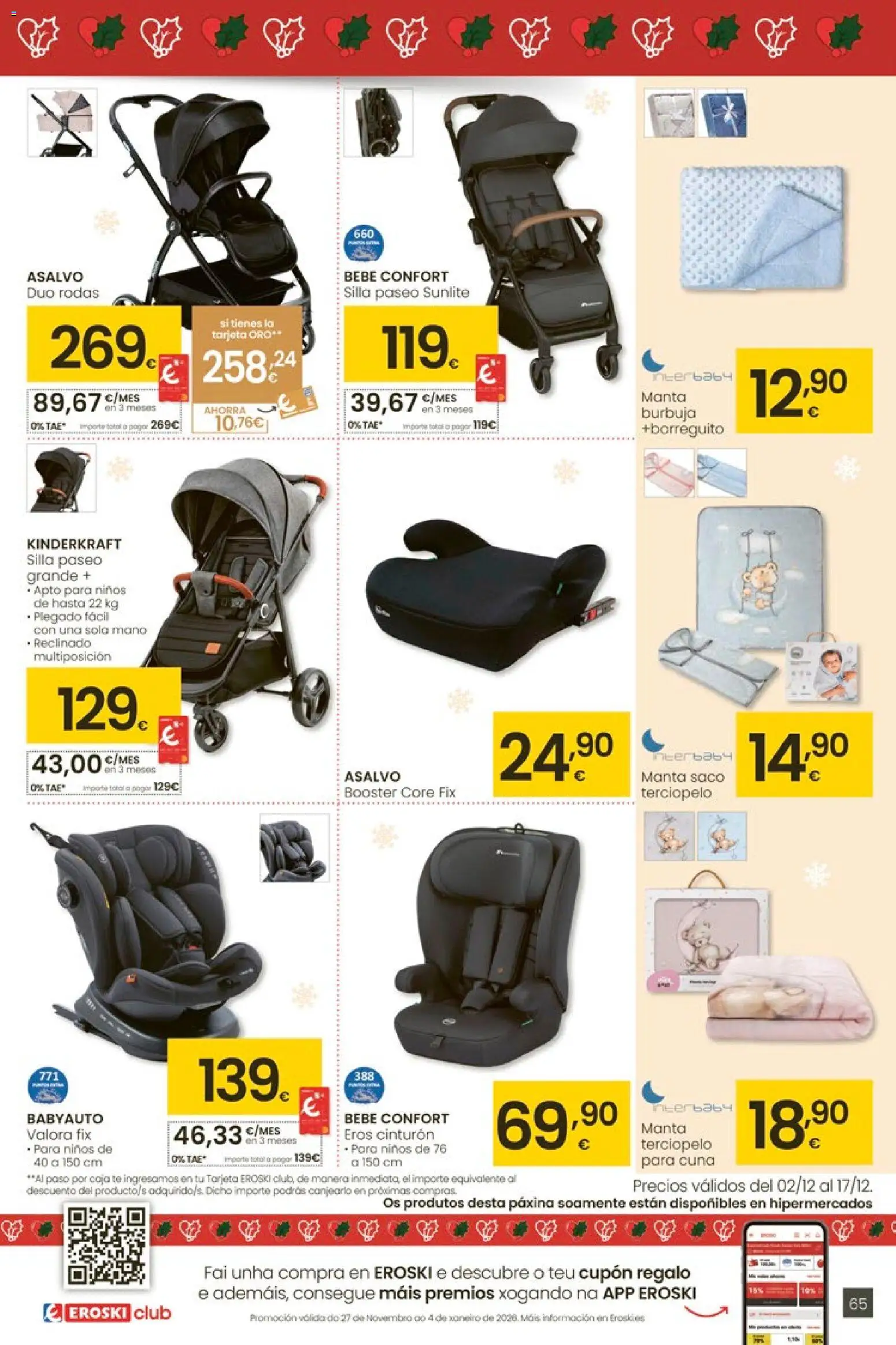 Eroski - Center │ válido desde el 27.11.2025 | Página: 65 | Productos: Cinturón, Té, Manta, Silla
