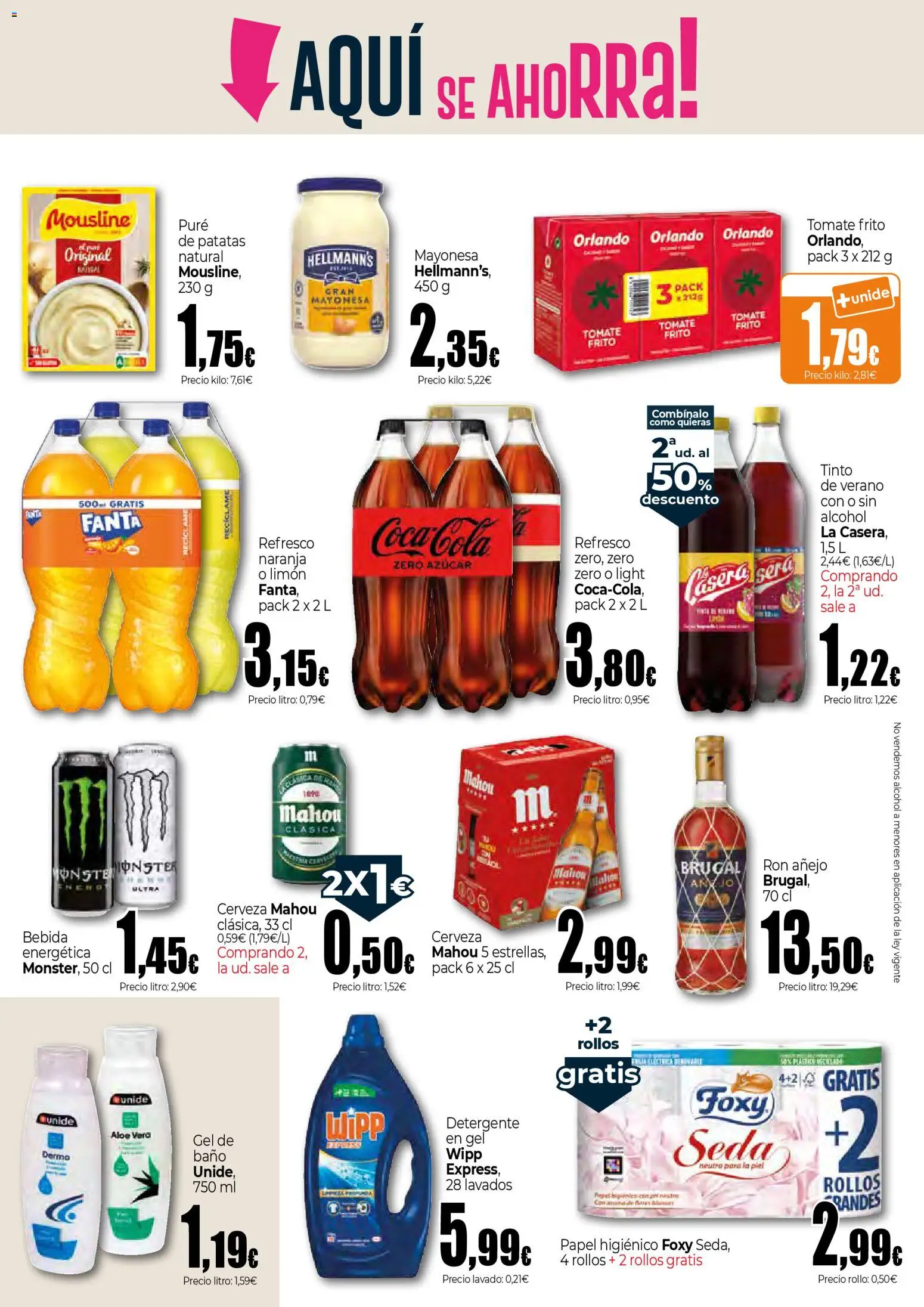 Unide - Supermercados │ válido desde el 12.03.2026 | Página: 3 | Productos: Detergente, Ron, Papel higienico, Οθόνη προβολής
