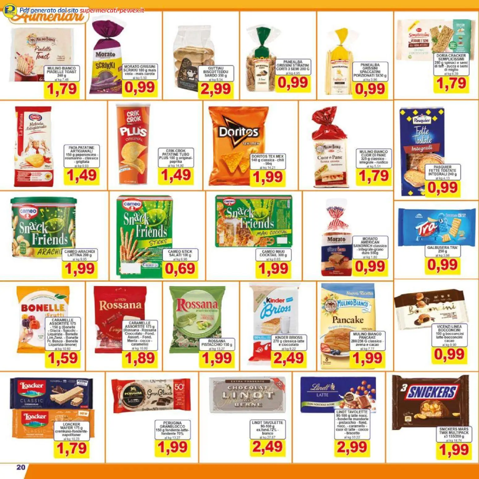 Volantino Pewex del 17.03.2026 | Pagina: 20 | Prodotti: Carota, Verdure, Mandorle, Cacao