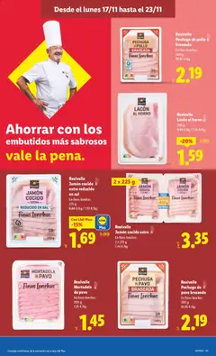 Vista previa Jamón cocido extra reducido en sal, En finas lonchas. 225 g válido desde el 17.11.2025 | Página: 13