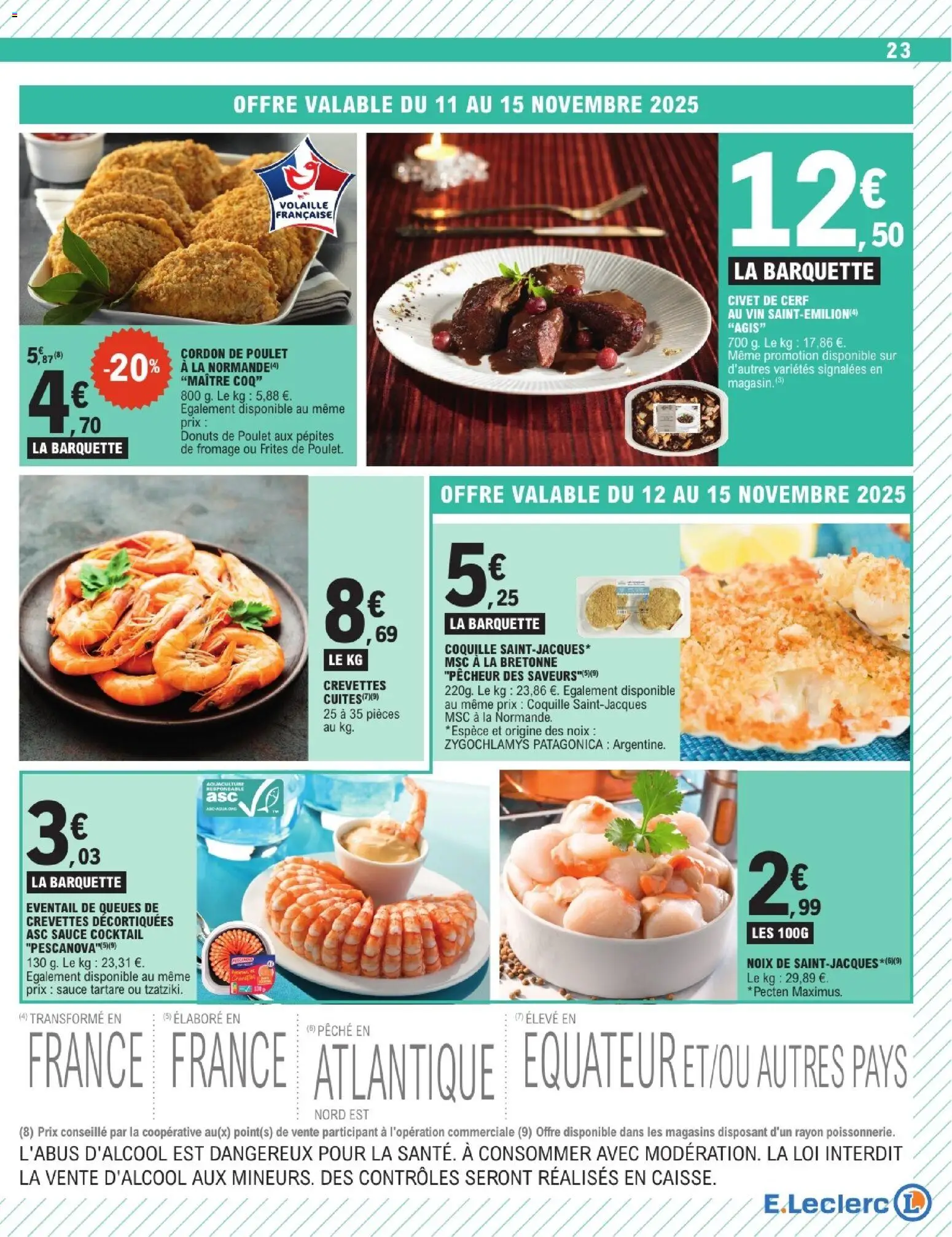 {H1} | Page: 23 | Produits: Volaille, Crevettes, Cordon bleu, Noix