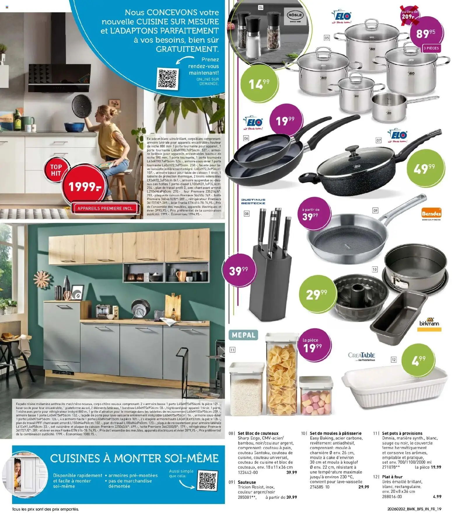 {H1} | Page: 19 | Produits: Couteau, Réfrigérateur, Four, Cuisinière